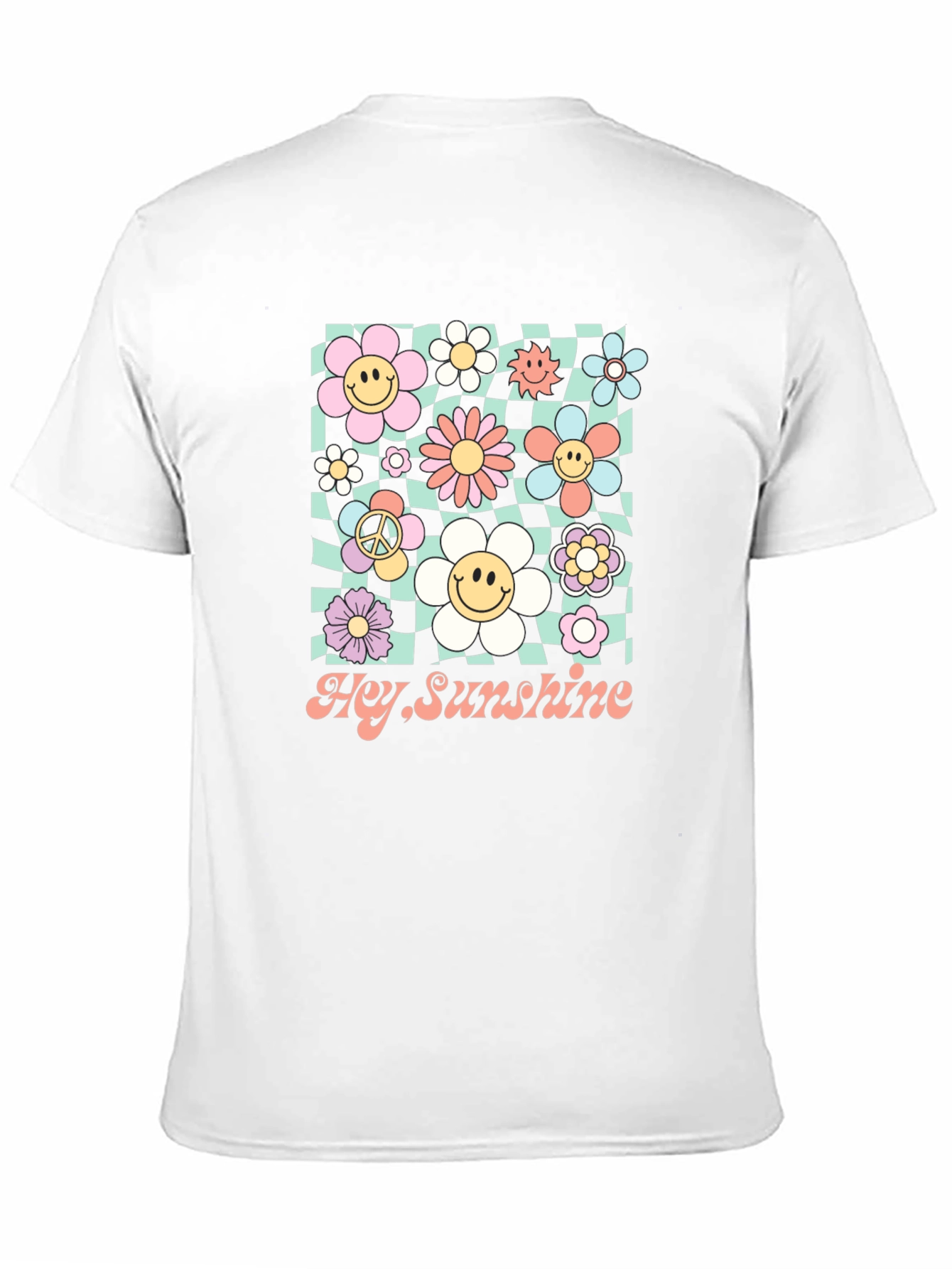 Hey Sunshine Floral Graphic T-Shirt - Retro Style