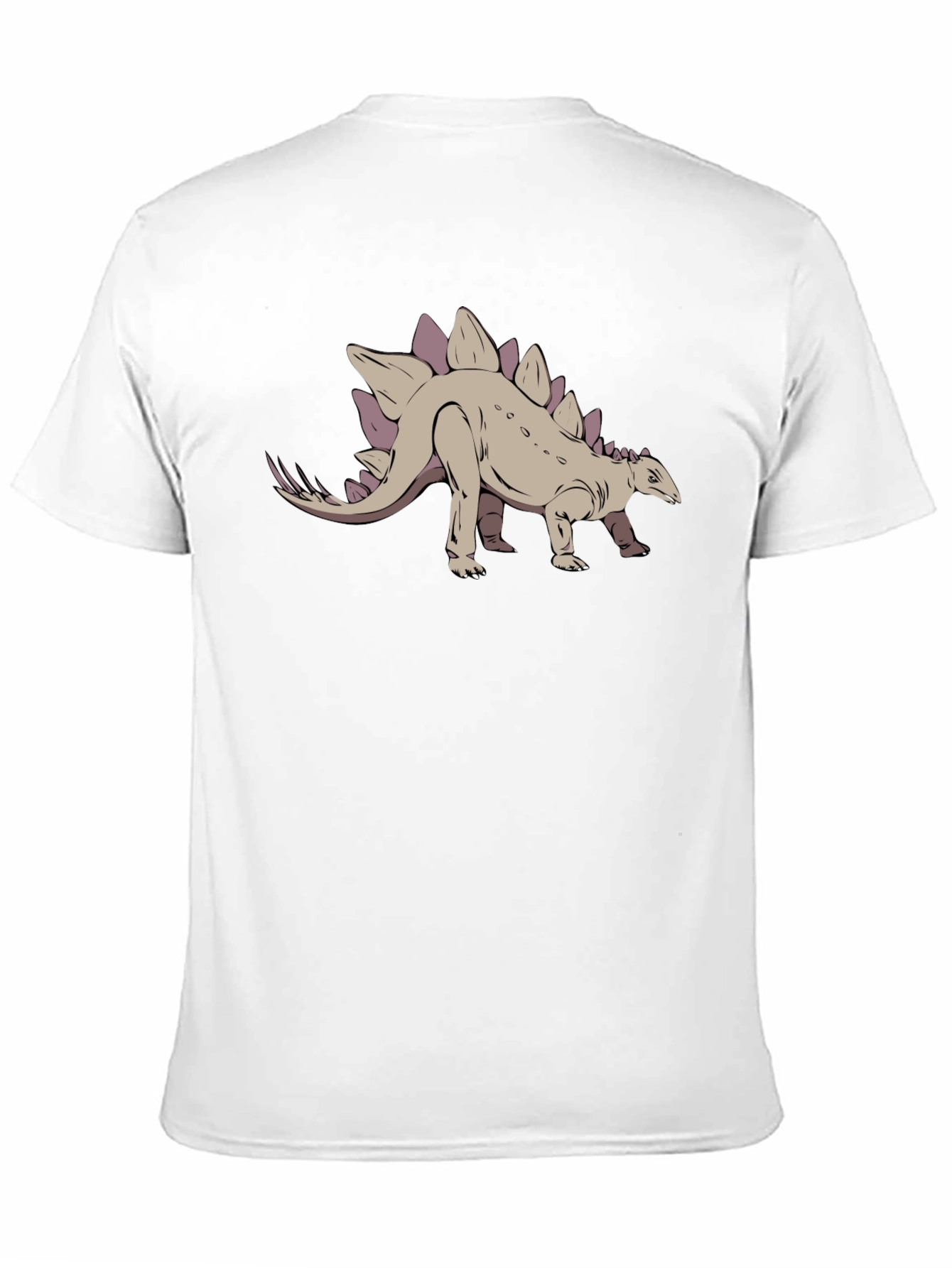 Dino Tee - Stegosaurus Design Black T-Shirt