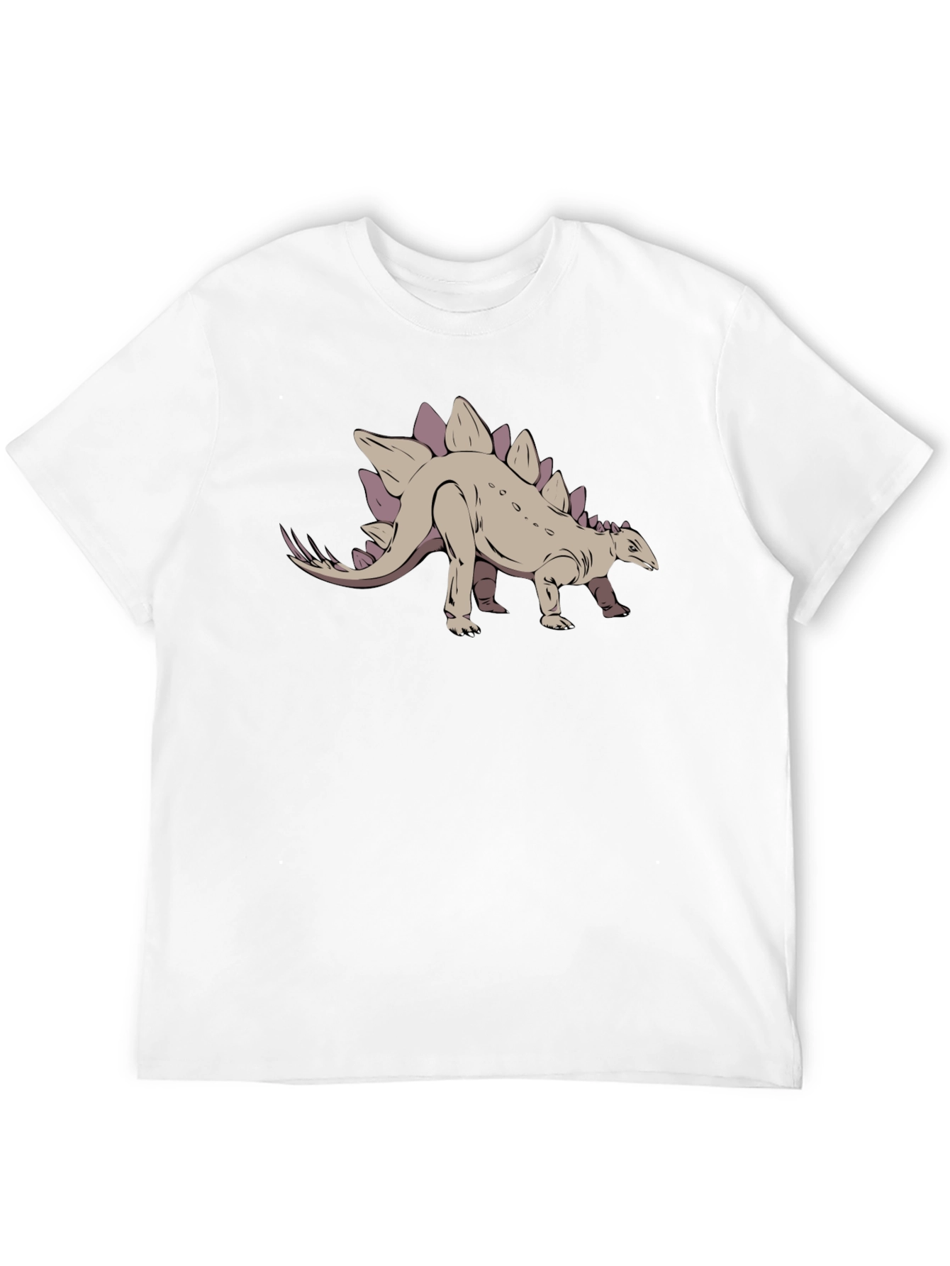 Dino Tee - Stegosaurus Design Black T-Shirt