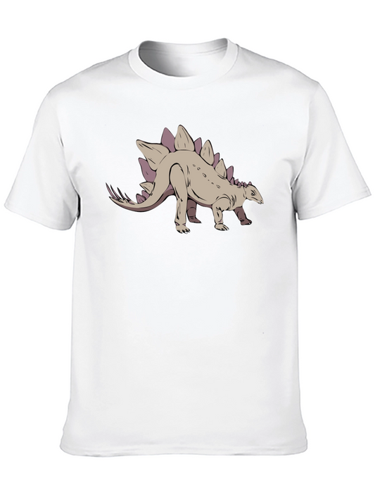 Dino Tee - Stegosaurus Design Black T-Shirt