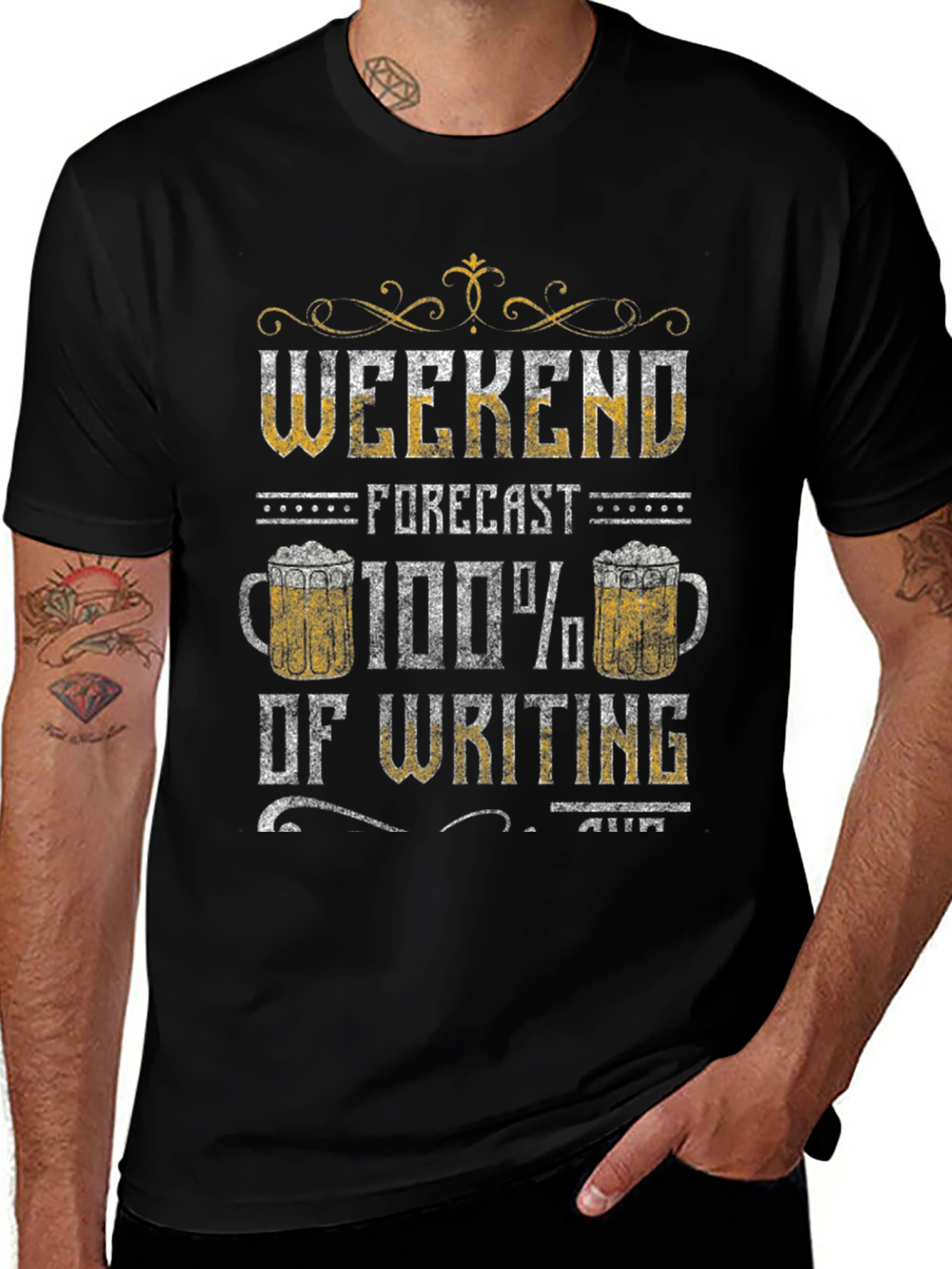 Weekend Forecast Writing Tee