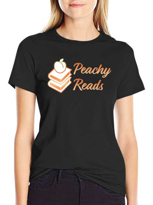 Peachy Reads Black Graphic Tee Shirt