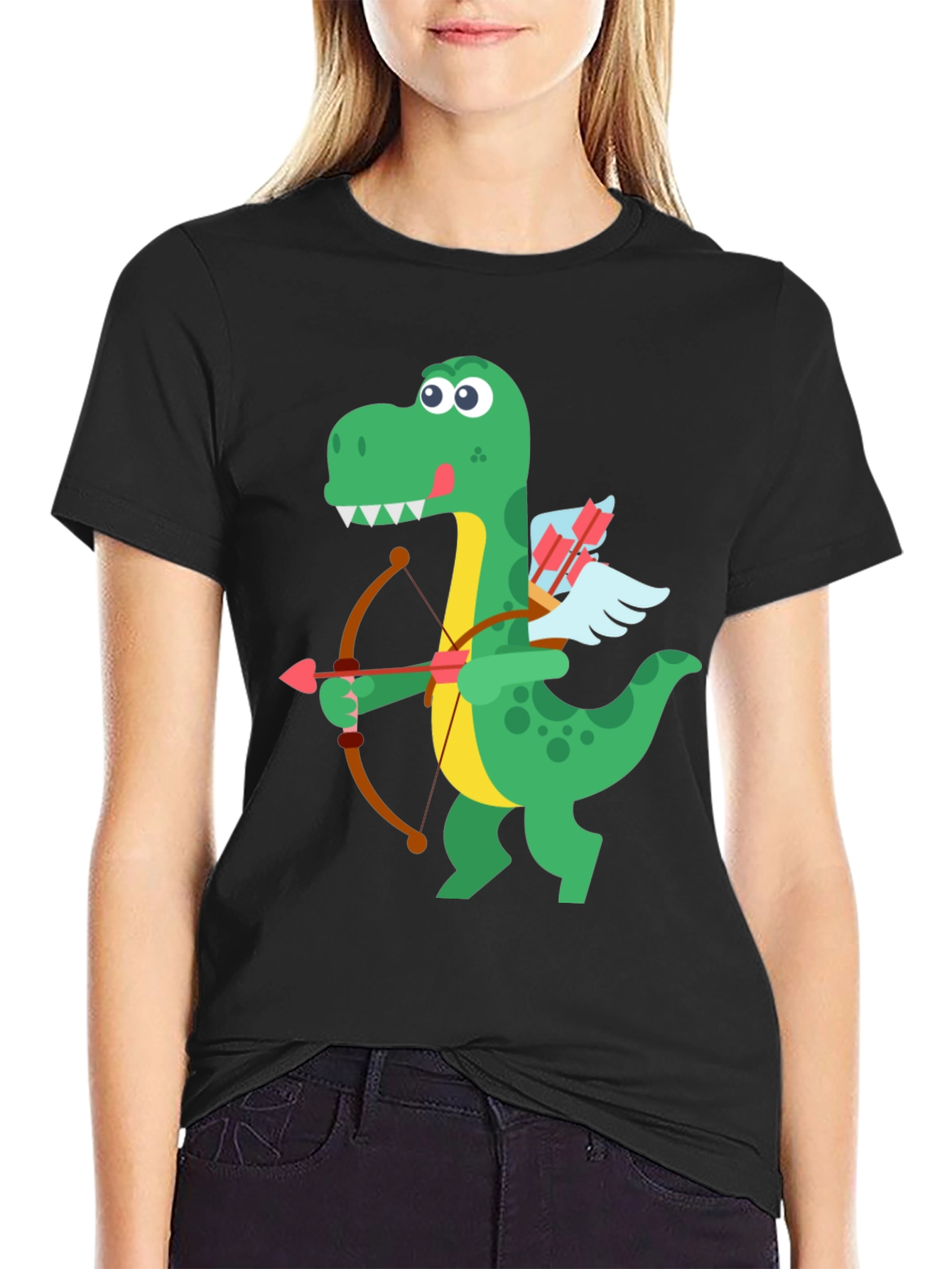 Dino Cupid T-Shirt - Valentines Day Gift