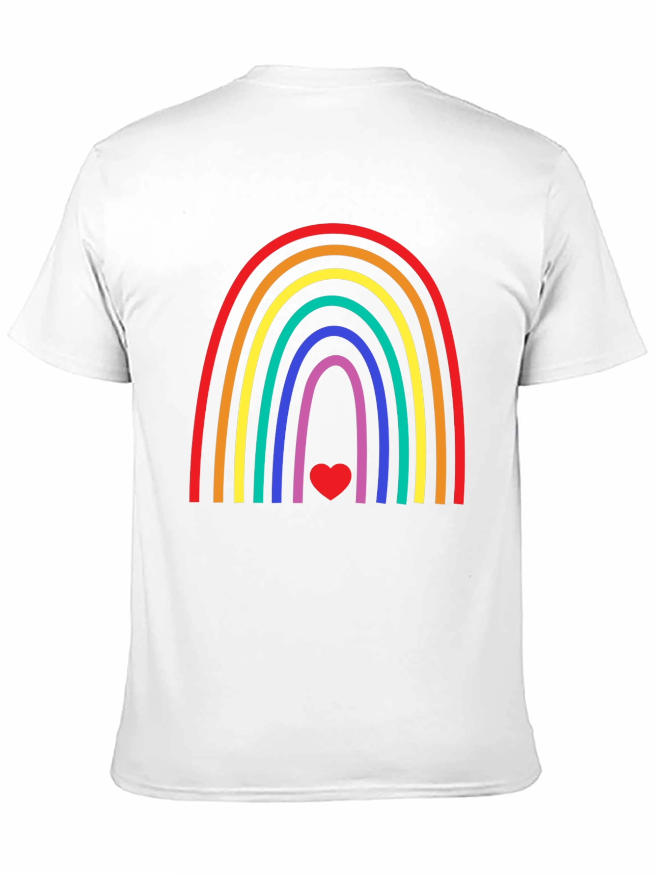 Rainbow Heart Graphic Tee - Pride & Positivity