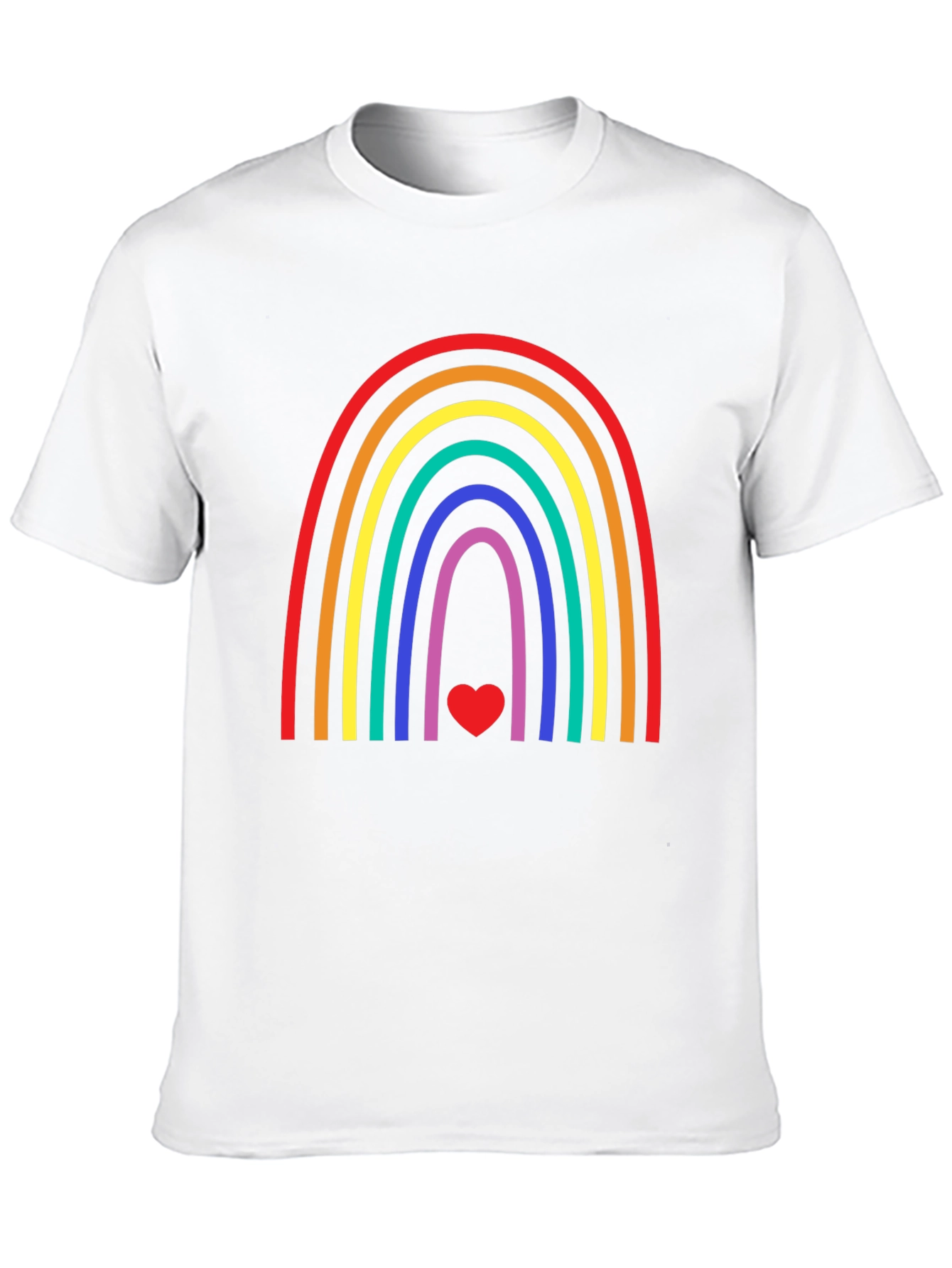 Rainbow Heart Graphic Tee - Pride & Positivity