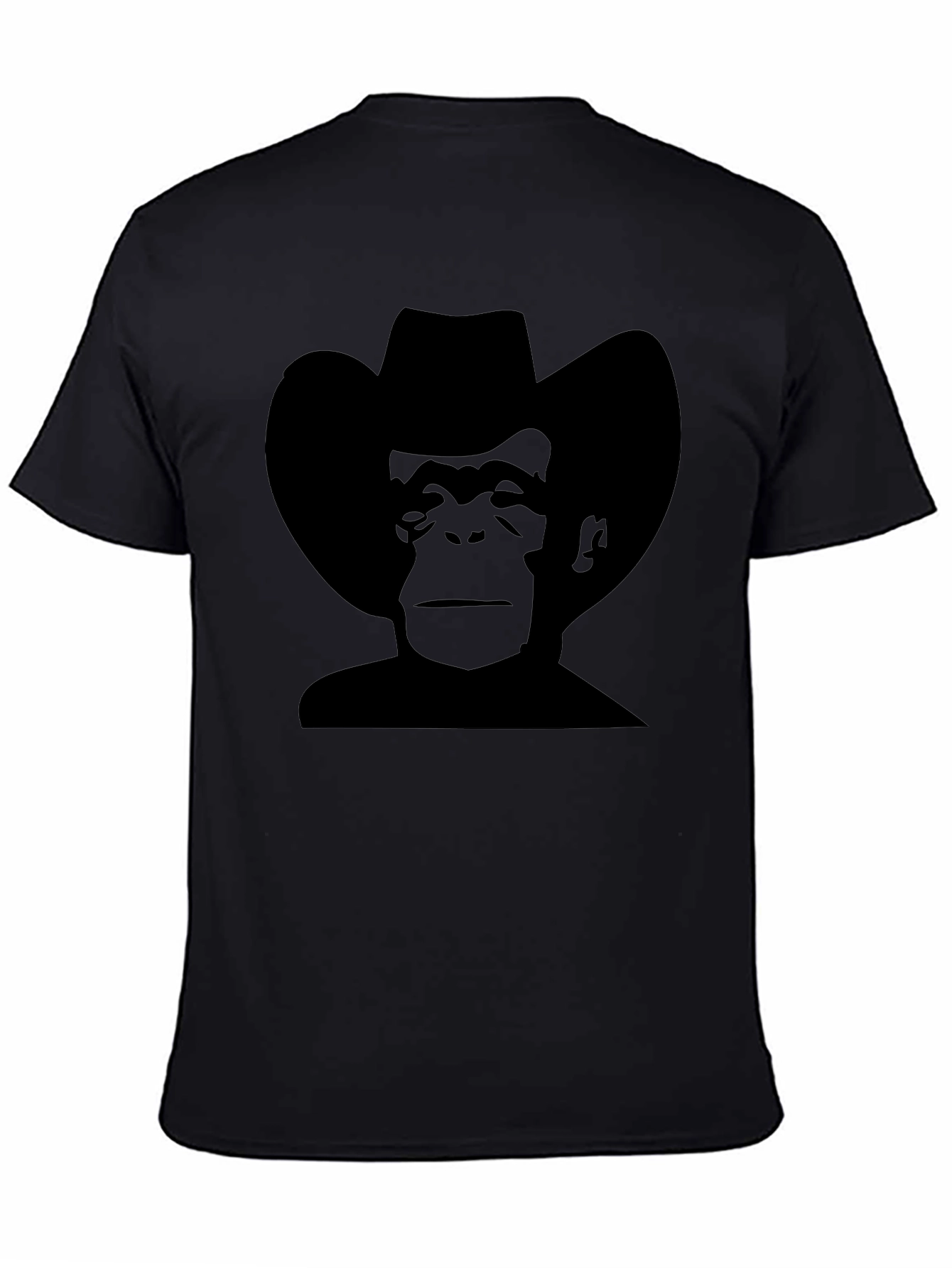 Cowboy Monkey Black T-Shirt