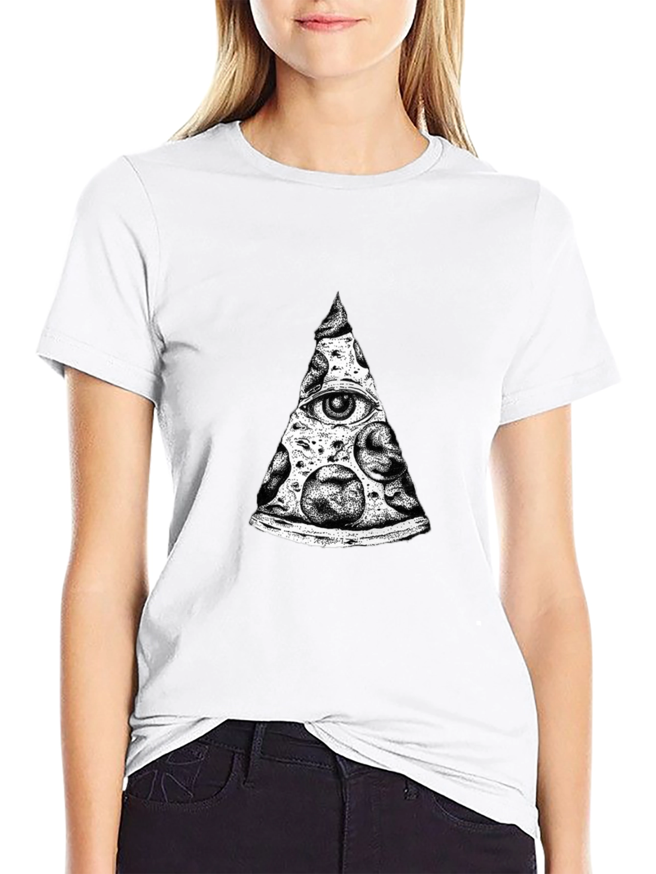 Pizza Illuminati T-Shirt - Eye See You Slice