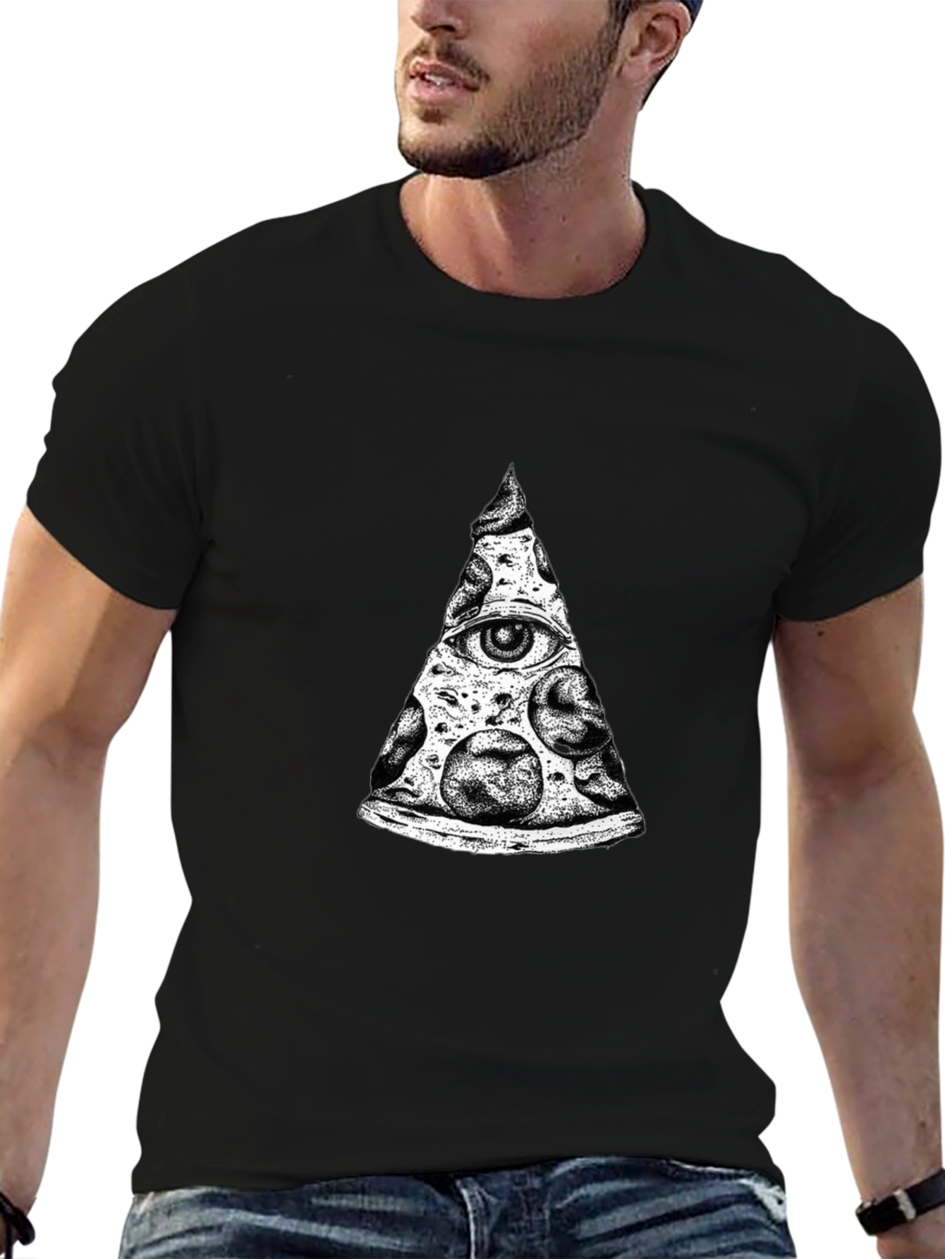 Pizza Illuminati T-Shirt - Eye See You Slice