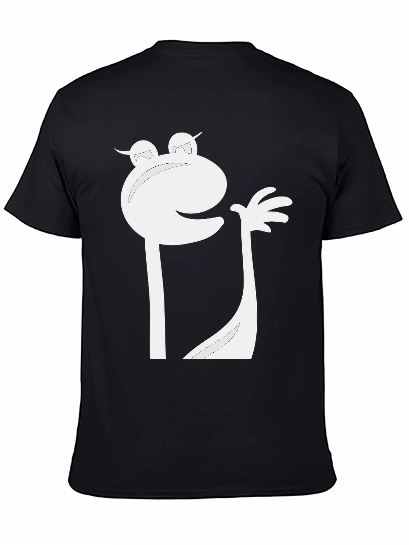 Funky Cartoon Character Black T-Shirt