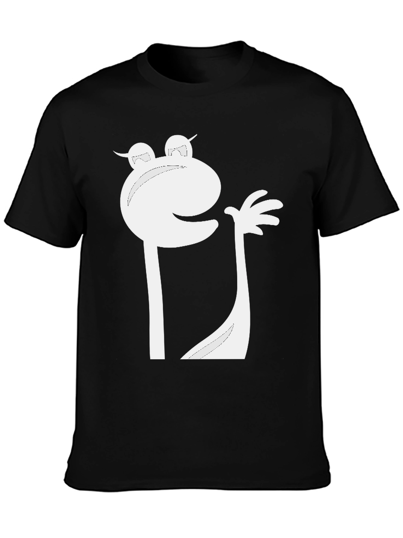 Funky Cartoon Character Black T-Shirt