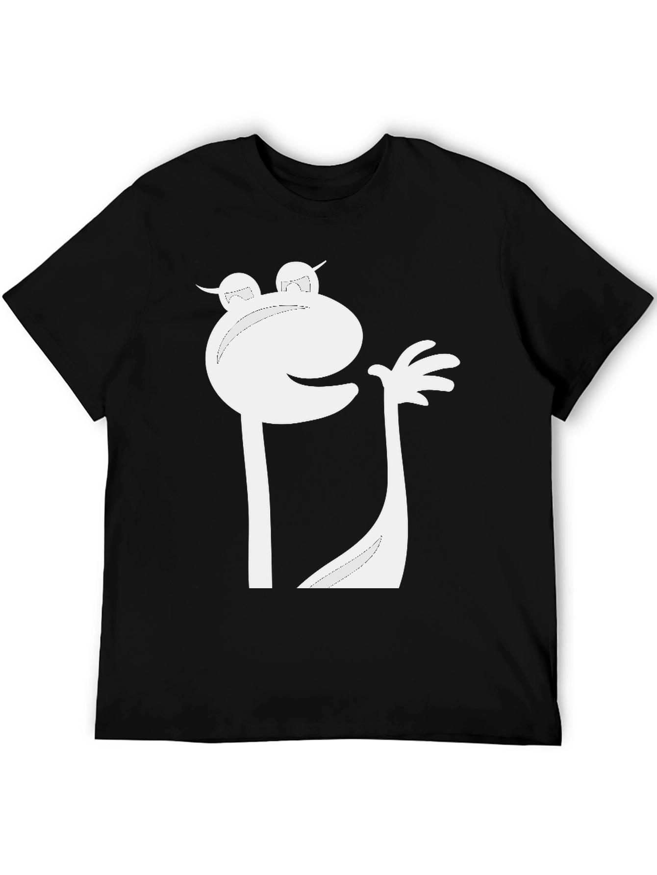 Funky Cartoon Character Black T-Shirt
