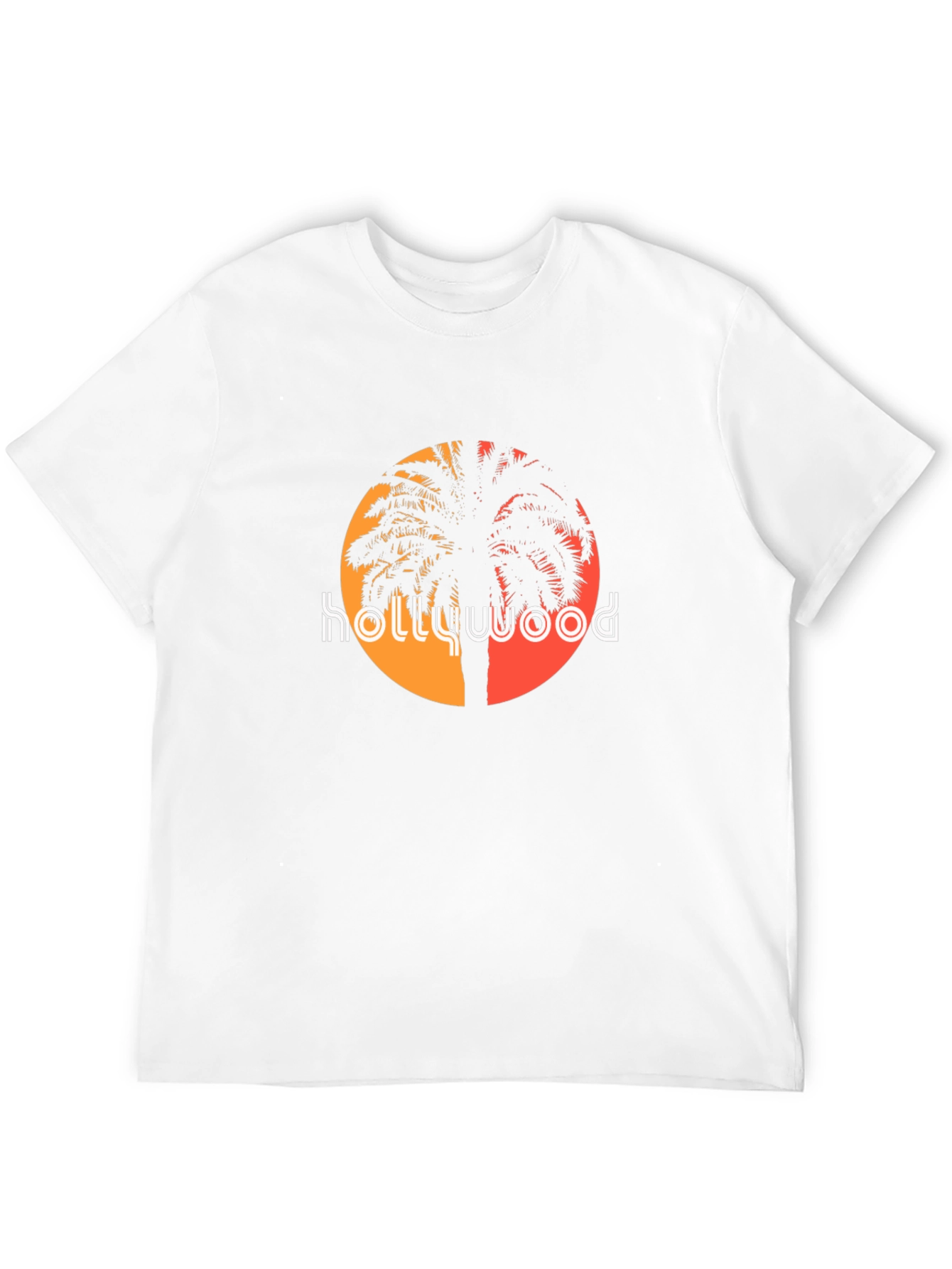 Hollywood Palm Tree Graphic Tee - Black T-Shirt