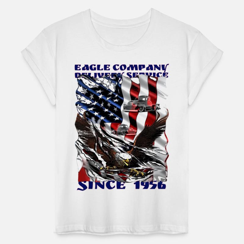 V8 Delivery Truck Driver Shirts American Flag