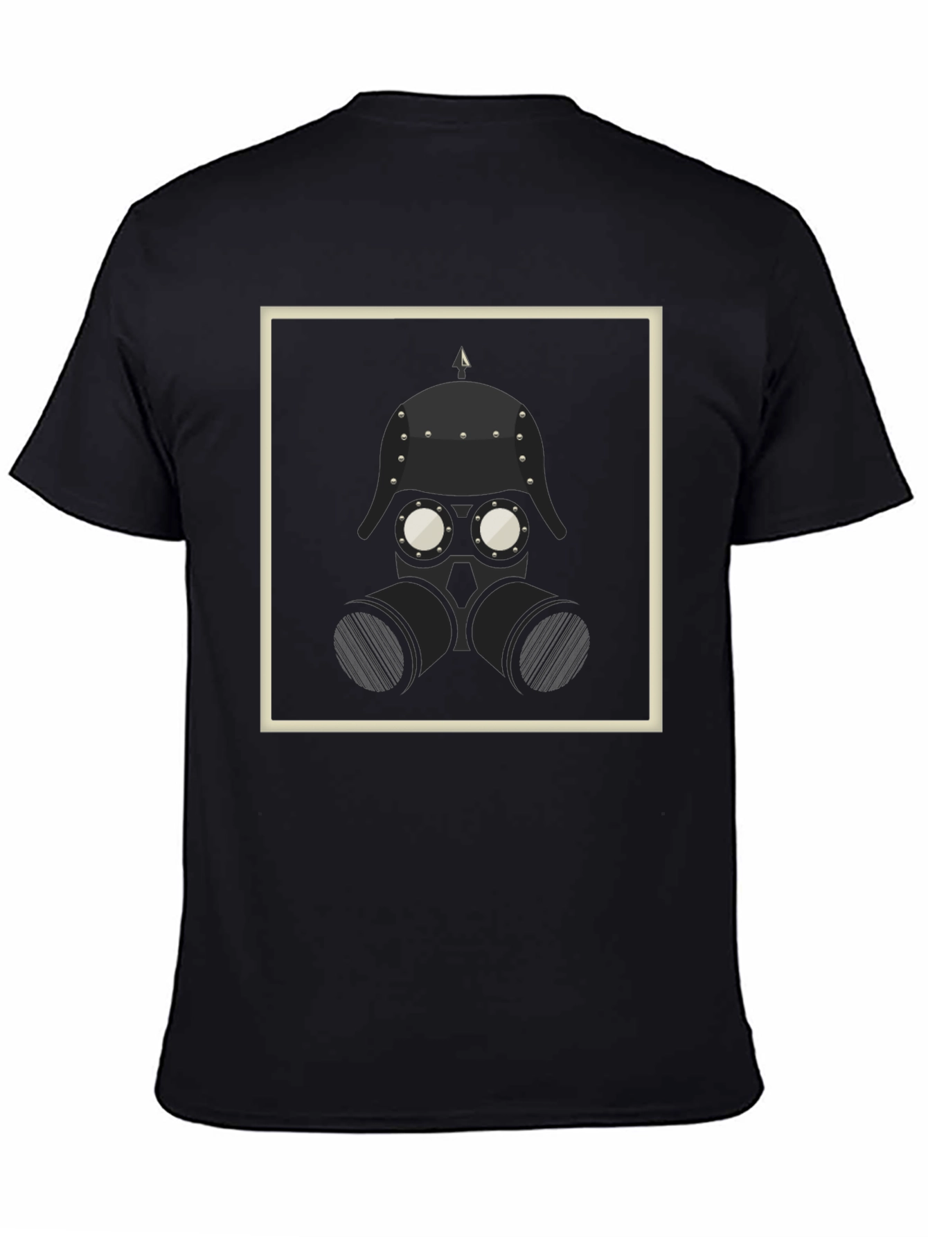 Steampunk Helmet Graphic Black T-Shirt