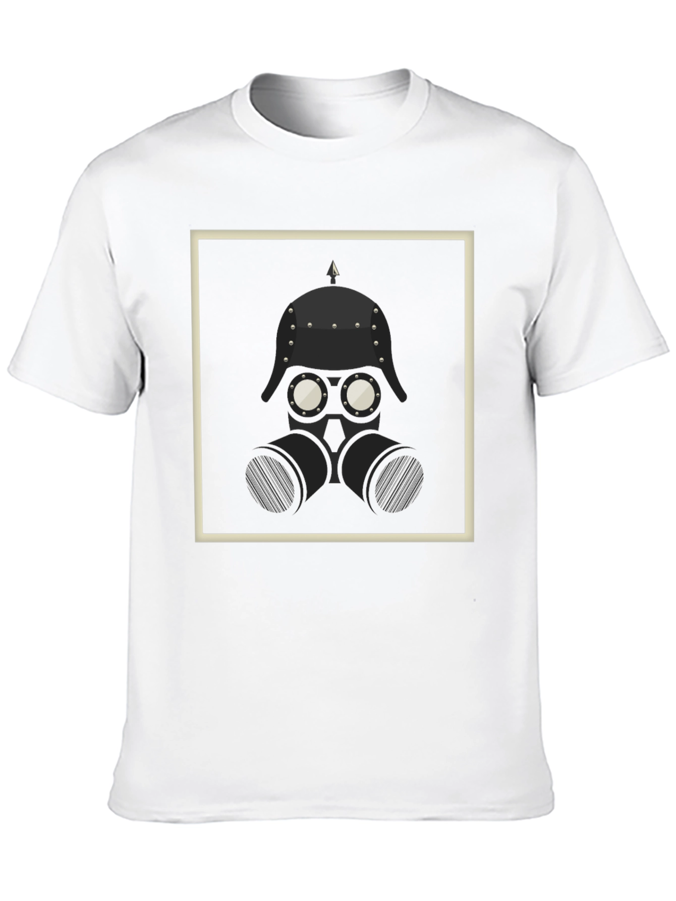 Steampunk Helmet Graphic Black T-Shirt