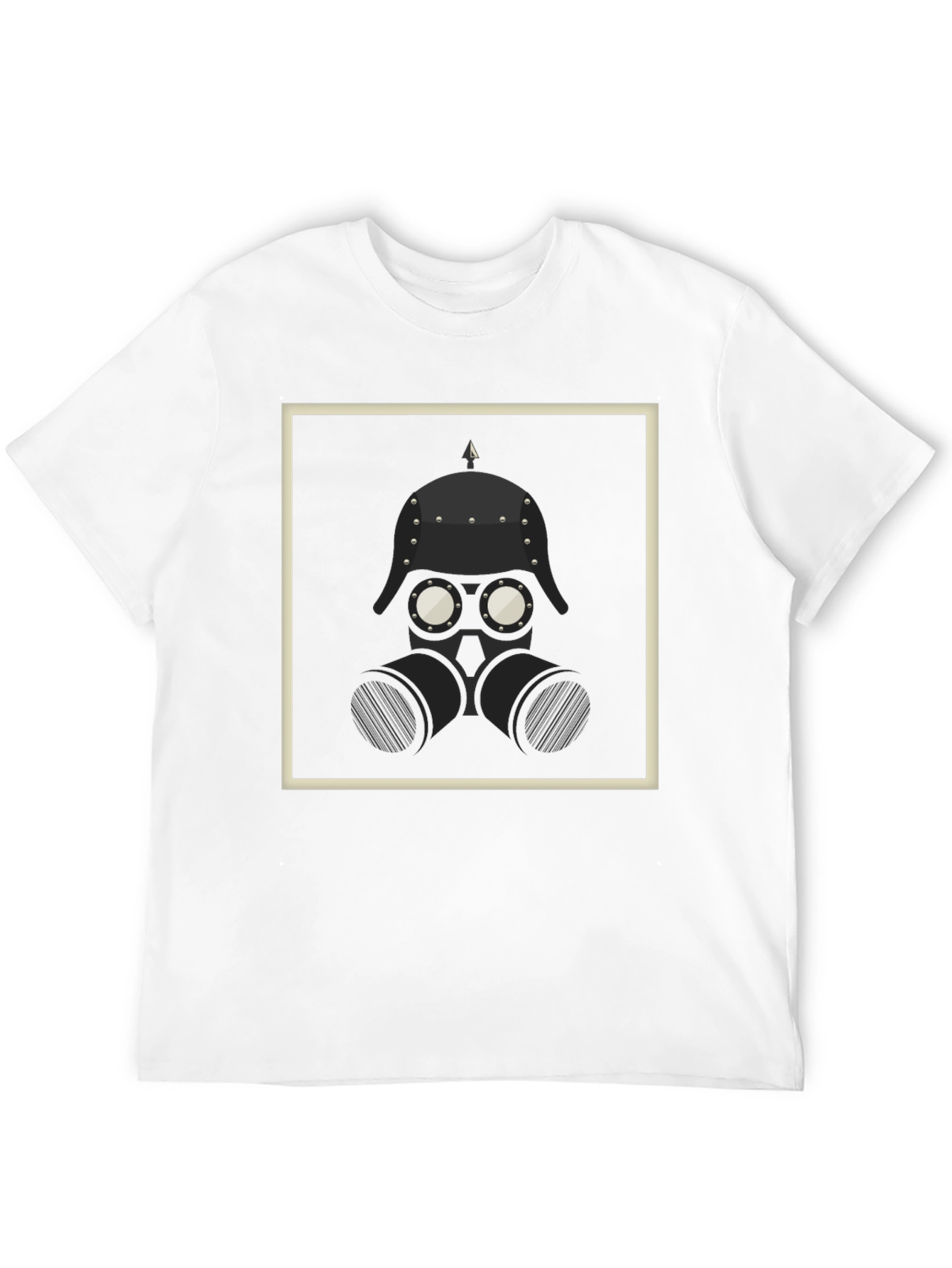 Steampunk Helmet Graphic Black T-Shirt