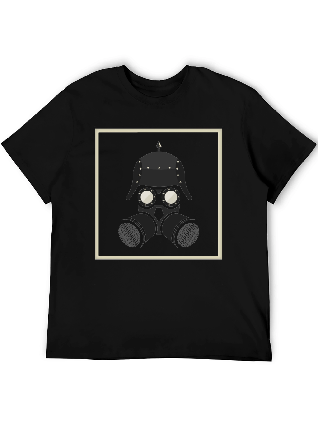 Steampunk Helmet Graphic Black T-Shirt