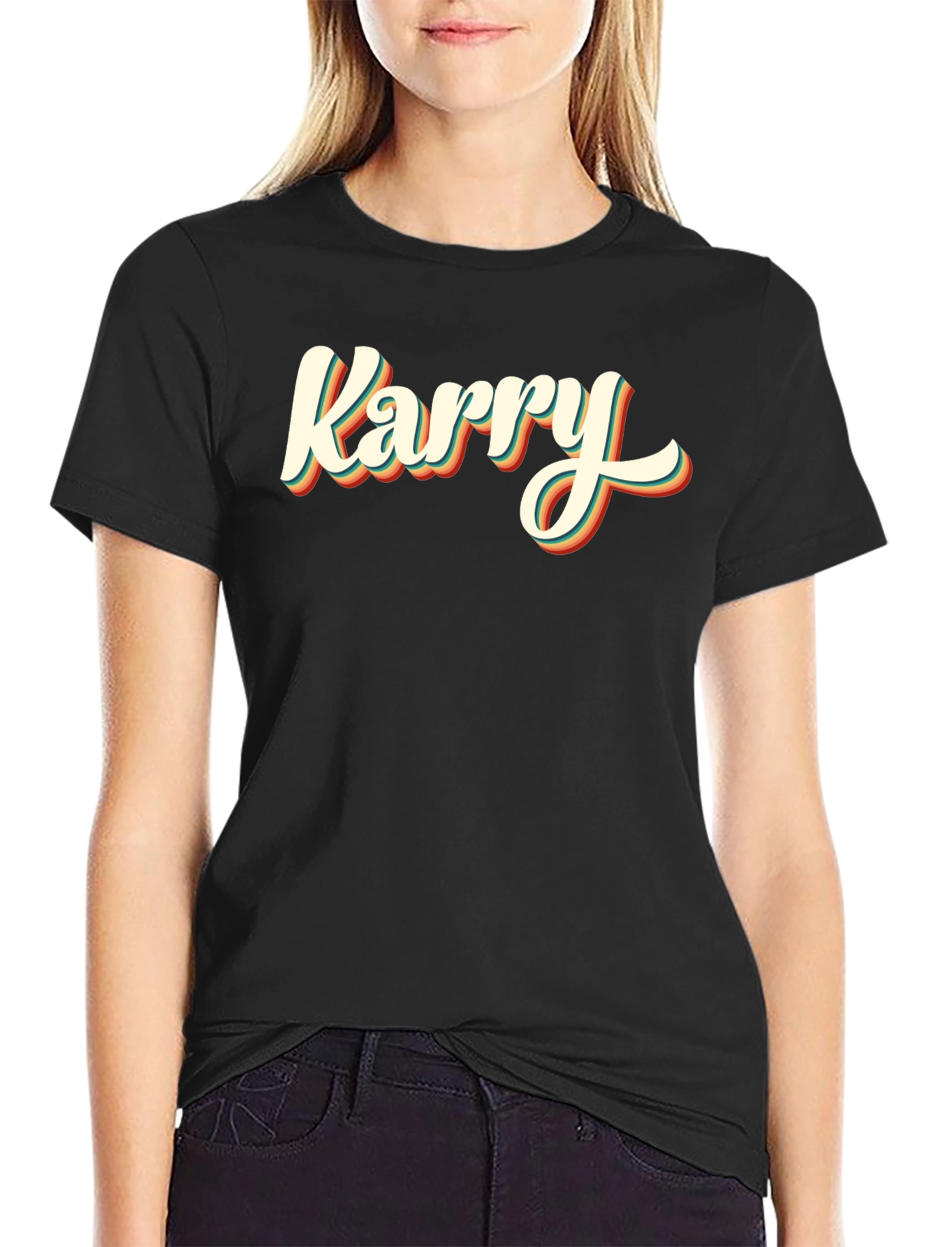 Retro Karry Black T-Shirt