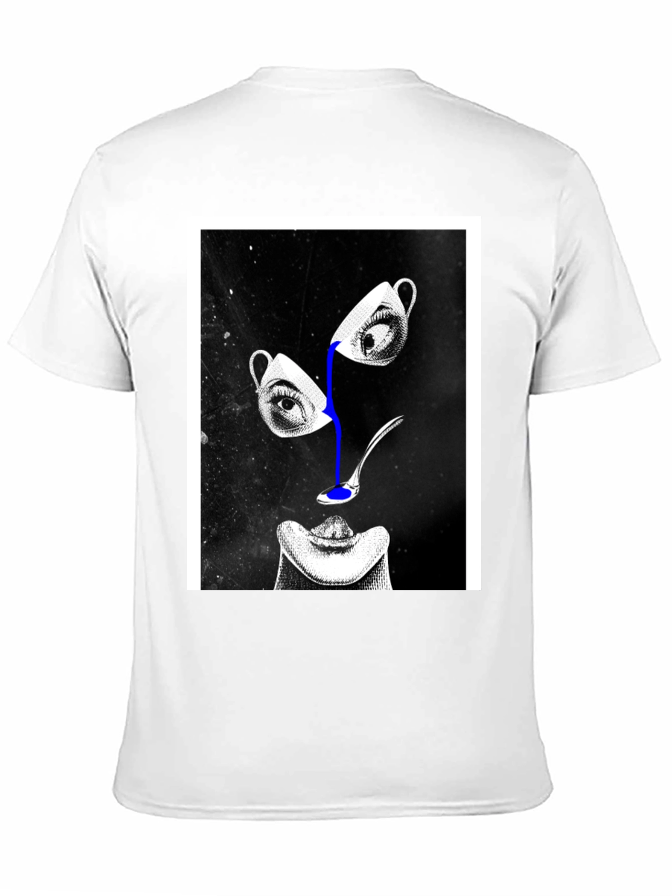 Abstract Eye & Cup Graphic Black T-Shirt