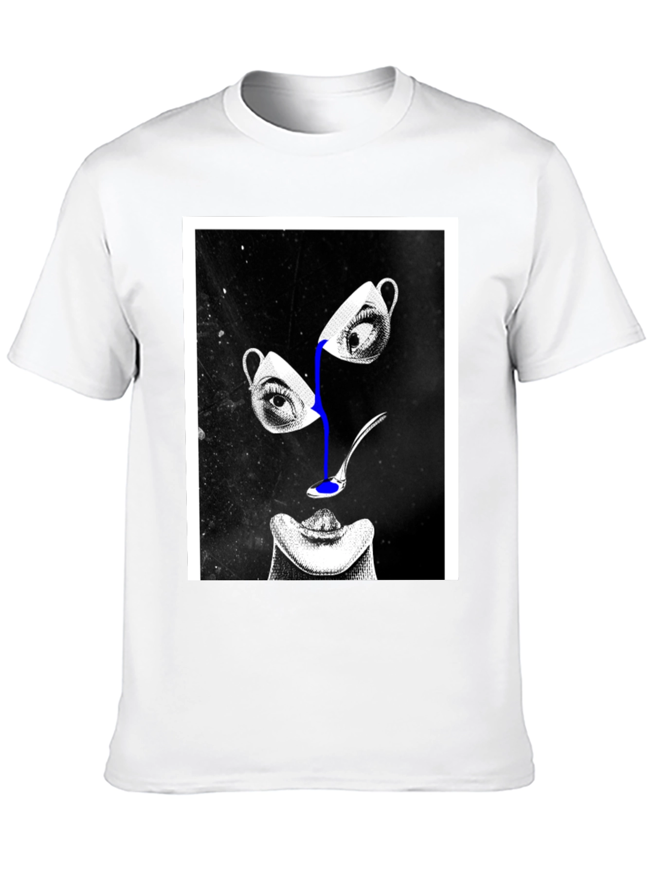 Abstract Eye & Cup Graphic Black T-Shirt