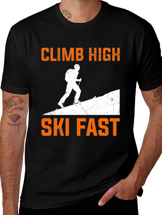 Climb High Ski Fast Graphic T-Shirt