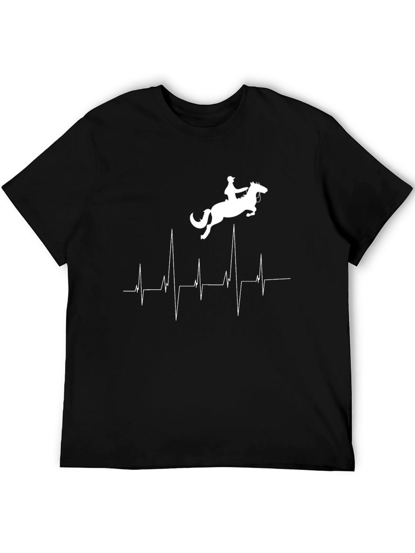 Equestrian Heartbeat T-Shirt - Horse Riding Passion