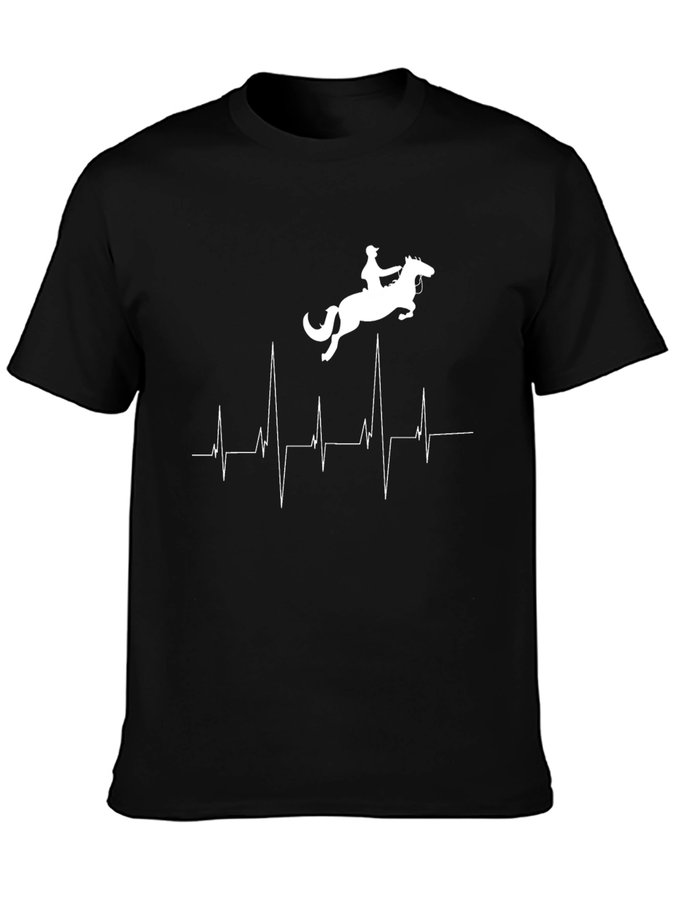 Equestrian Heartbeat T-Shirt - Horse Riding Passion