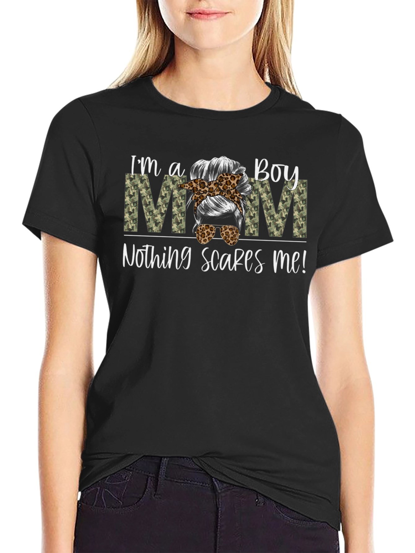 Boy Mom Graphic Tee - Nothing Scares Me!