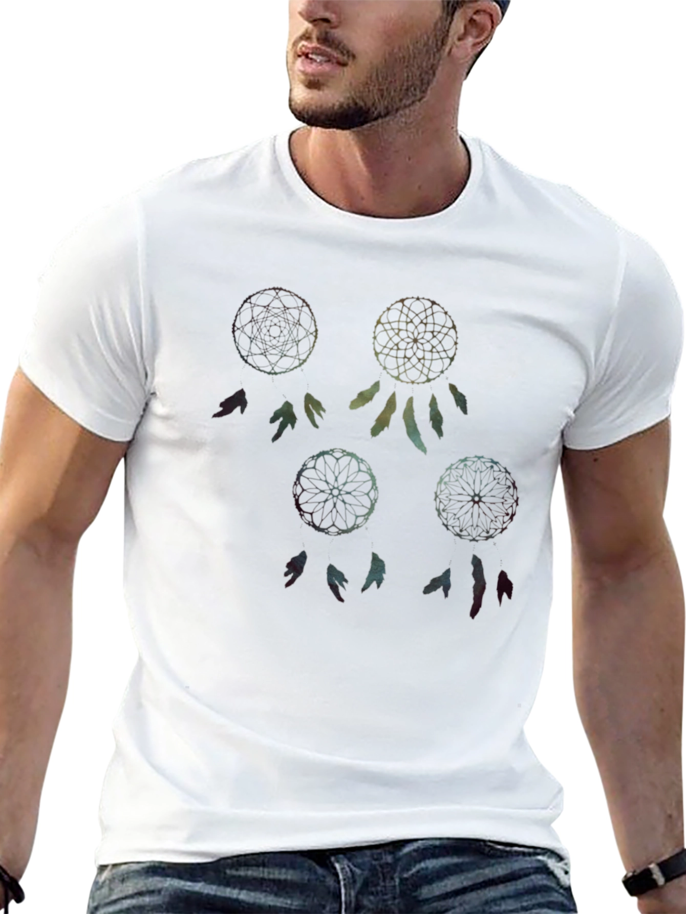 Dreamcatcher Graphic Tee - Relaxed Fit Black T-Shirt