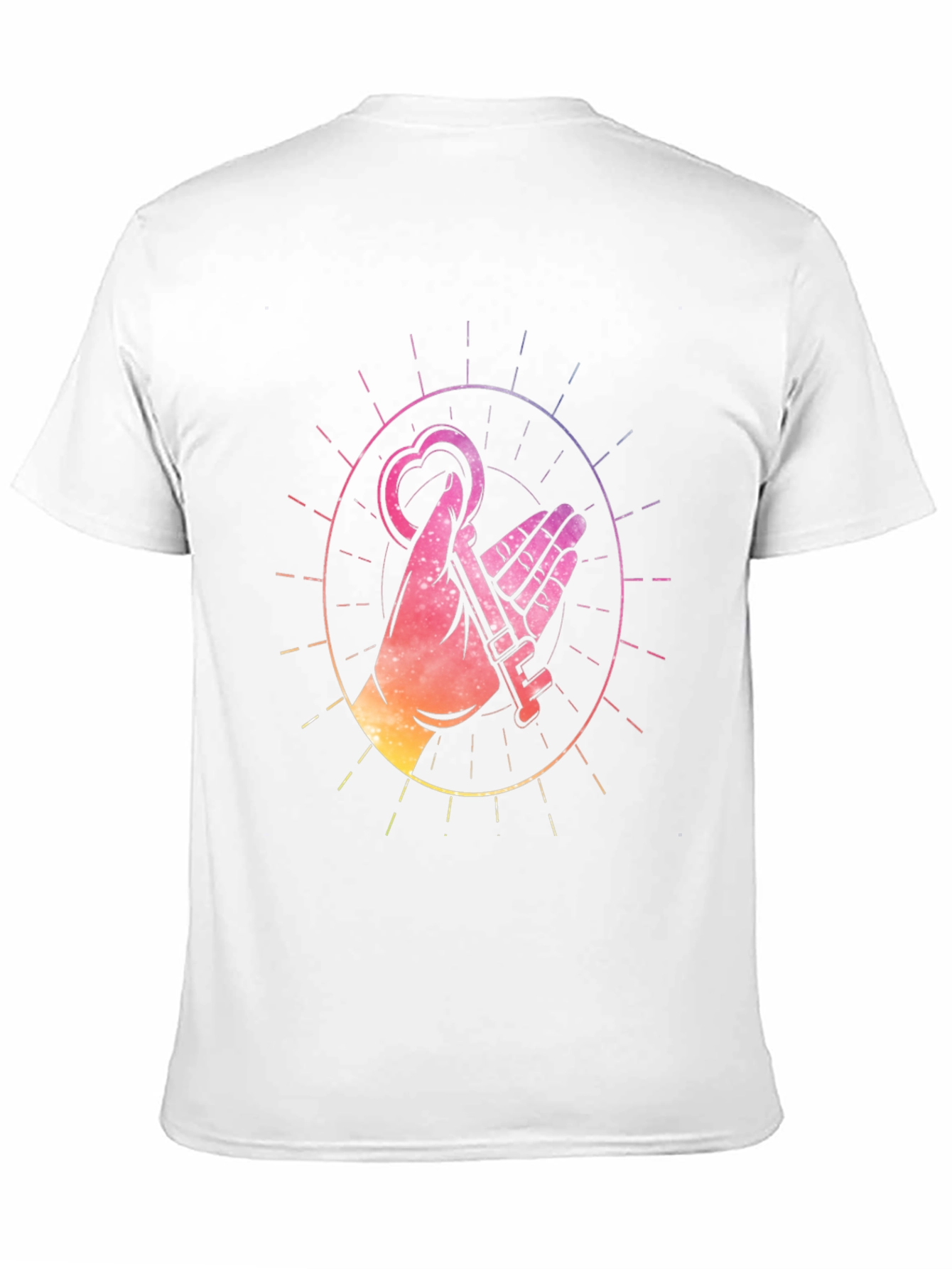 Heart Key Graphic Black T-Shirt