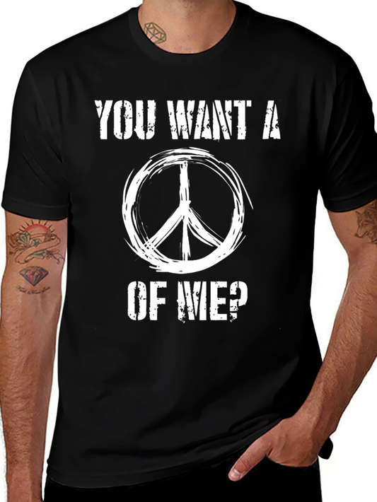 Peace Sign Graphic T-Shirt - Want a Piece?