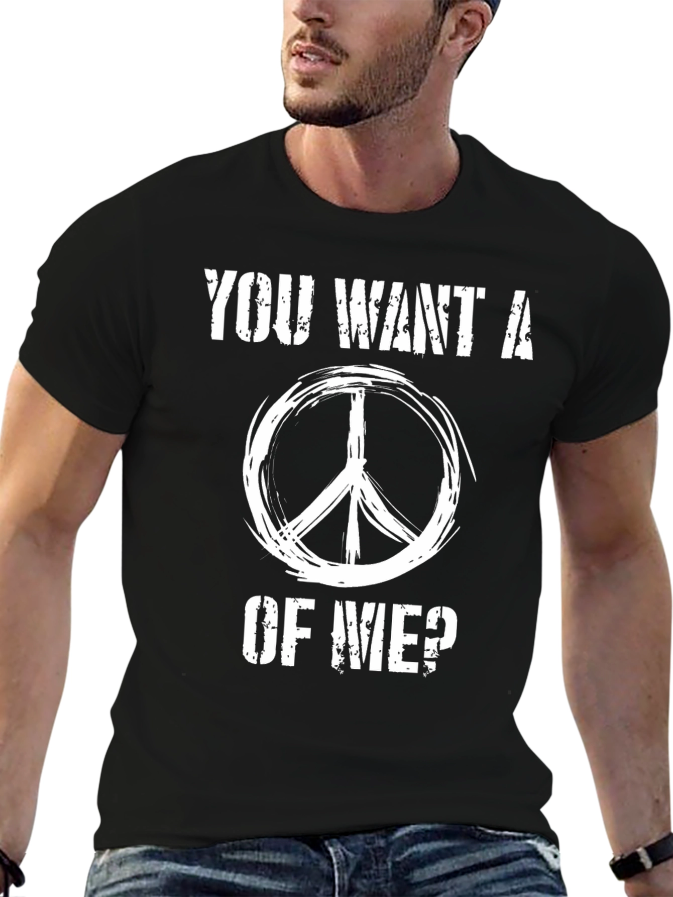 Peace Sign Graphic T-Shirt - Want a Piece?