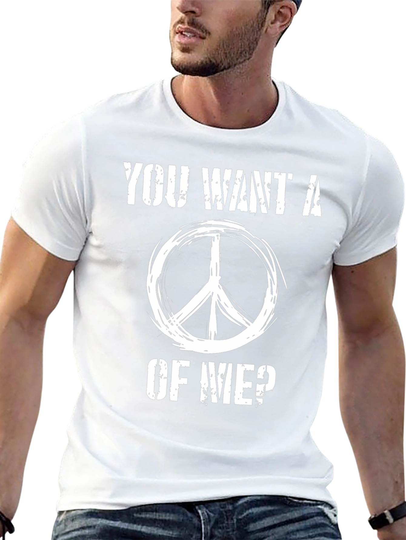 Peace Sign Graphic T-Shirt - Want a Piece?