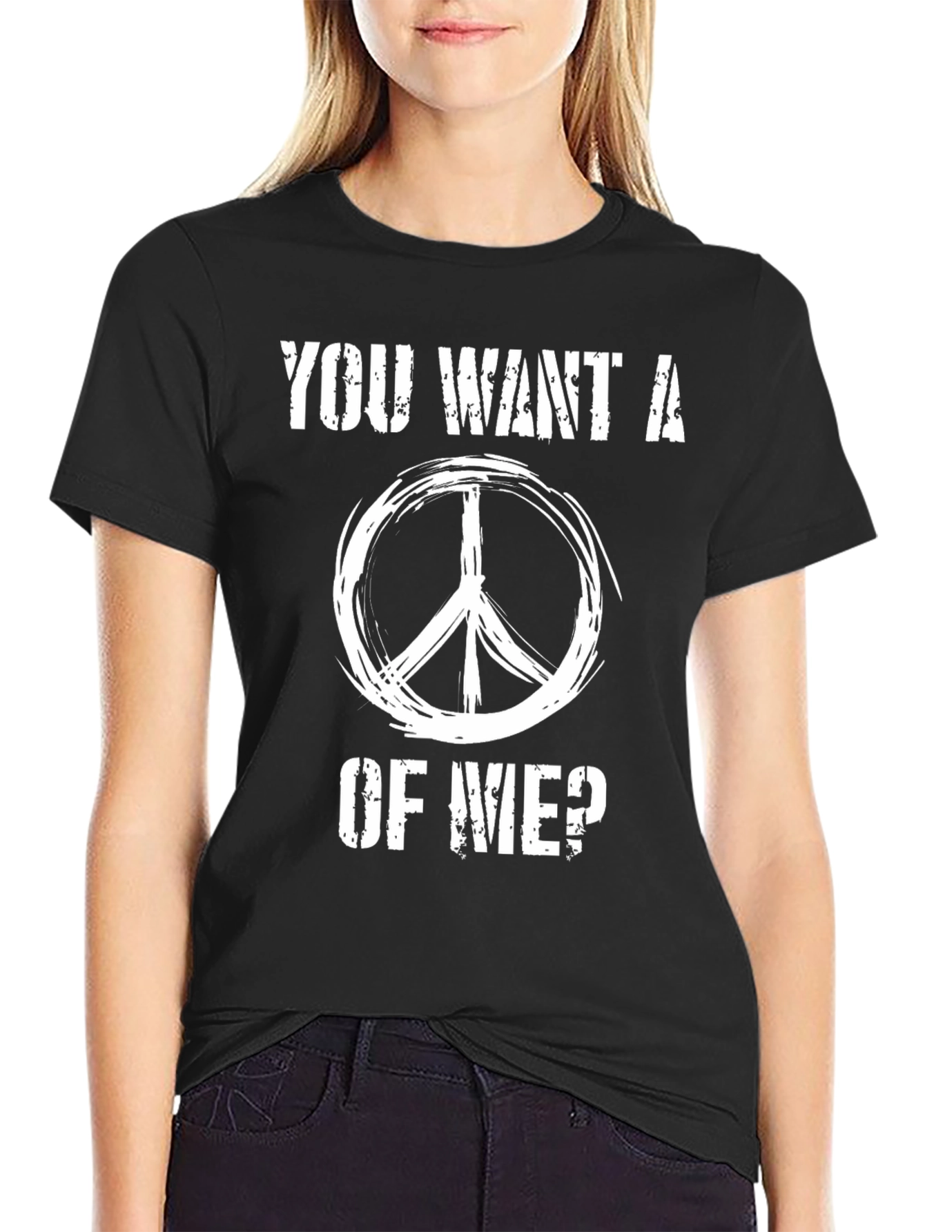 Peace Sign Graphic T-Shirt - Want a Piece?