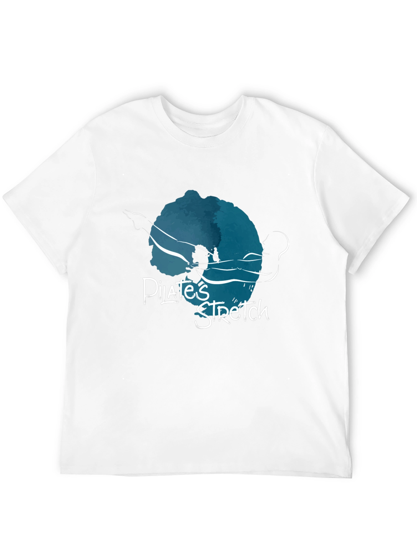 Pilates Stretch Graphic Tee - Black Cotton Shirt