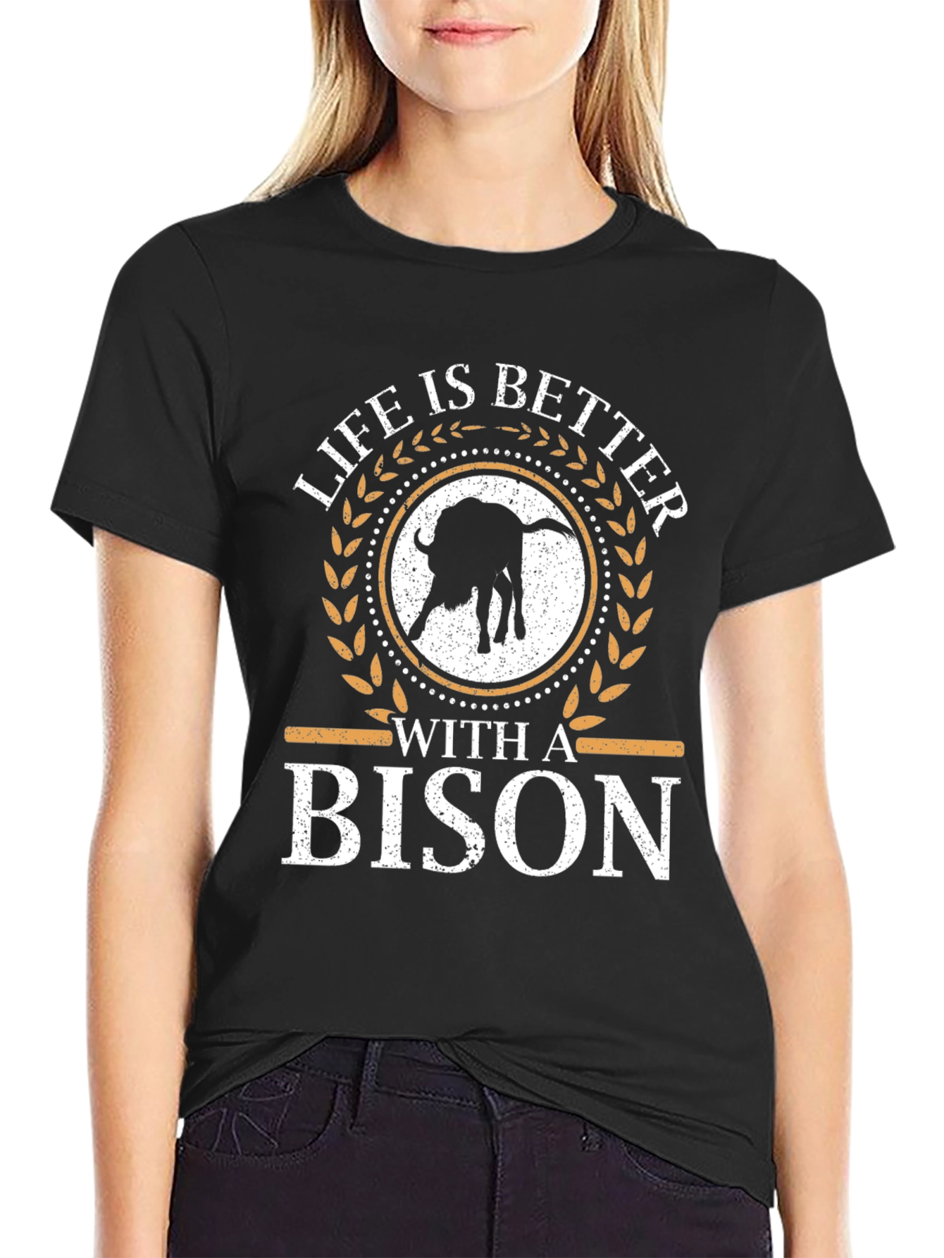 Life is Better With a Bison Graphic Tee