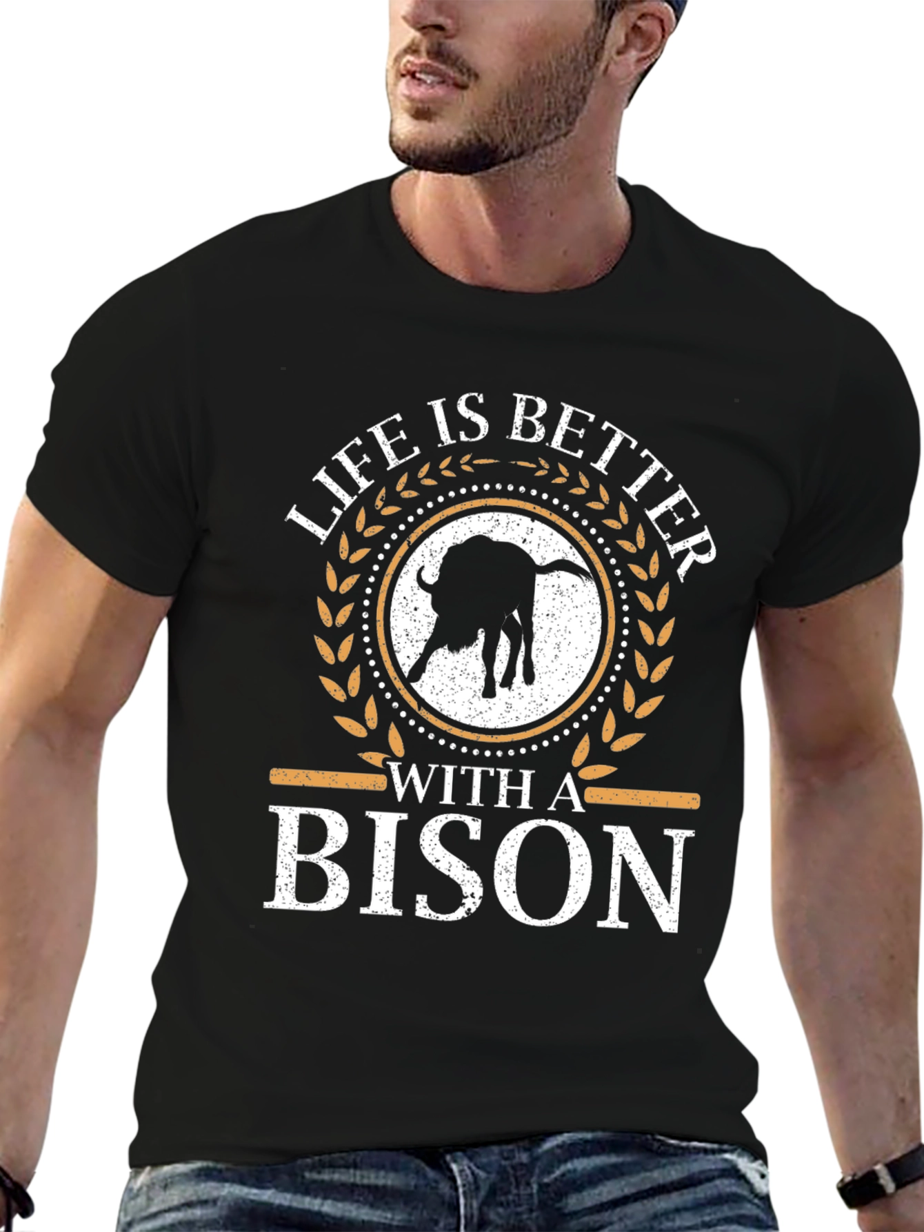 Life is Better With a Bison Graphic Tee