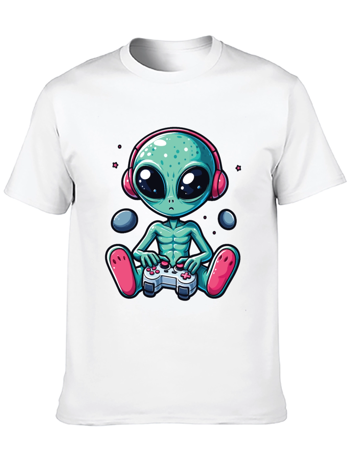 Gamer Alien Graphic Tee - Sci-Fi Comfort