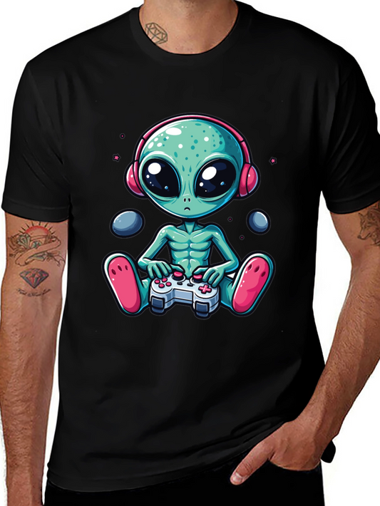 Gamer Alien Graphic Tee - Sci-Fi Comfort
