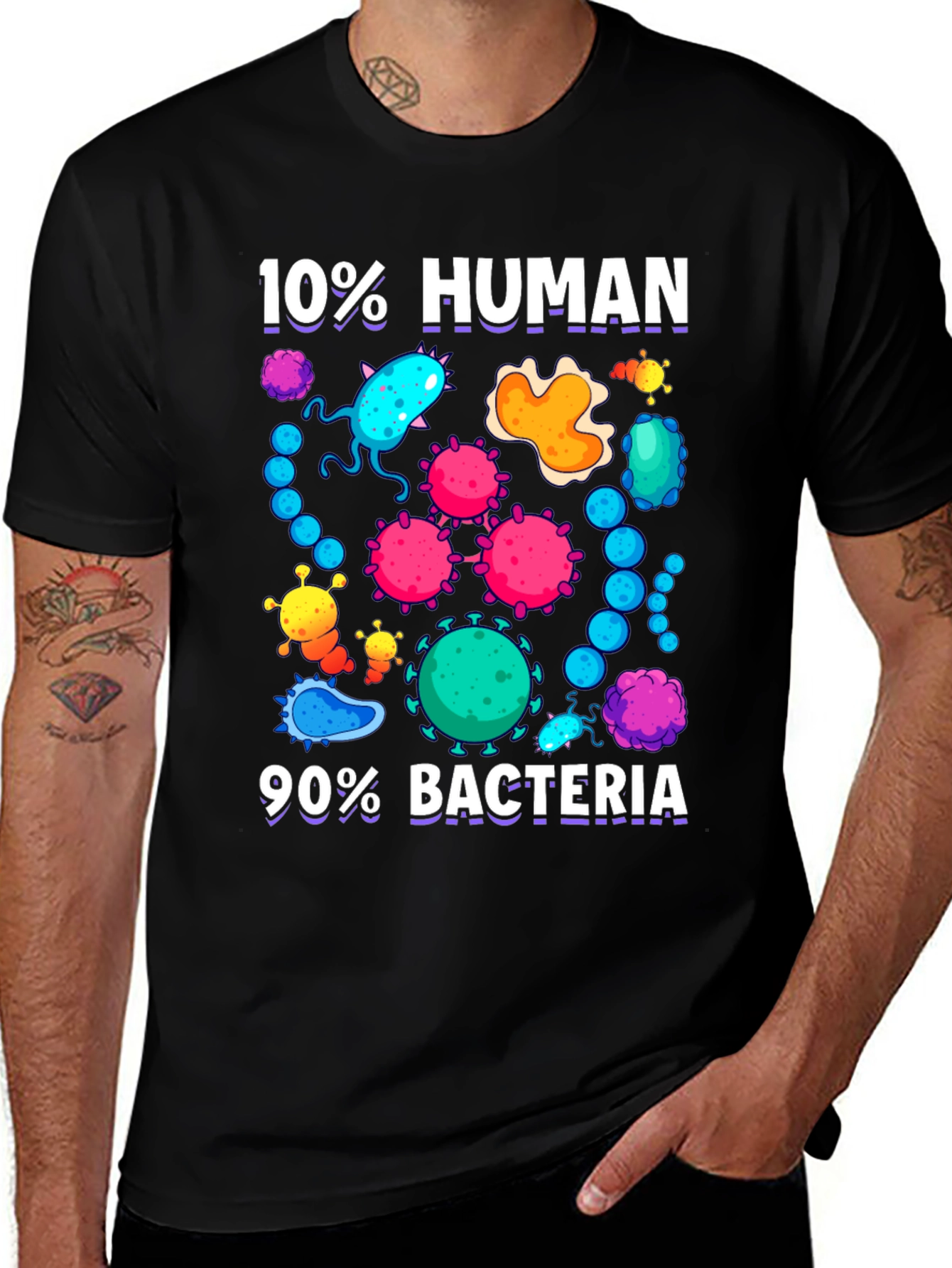 10% Human 90% Bacteria Graphic T-Shirt