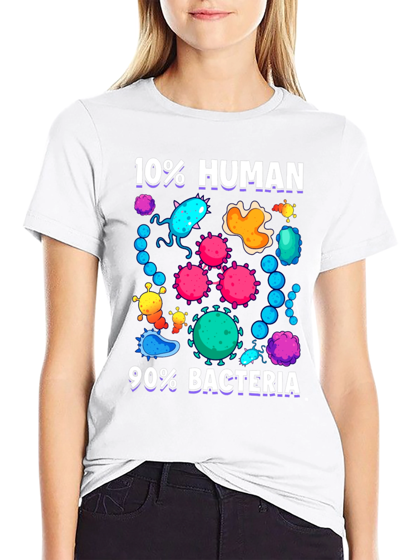 10% Human 90% Bacteria Graphic T-Shirt