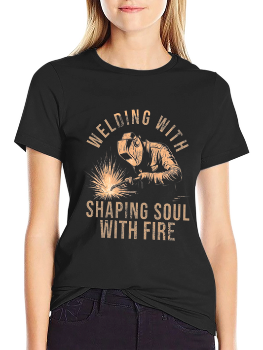 Welding With Fire Black Graphic Tee