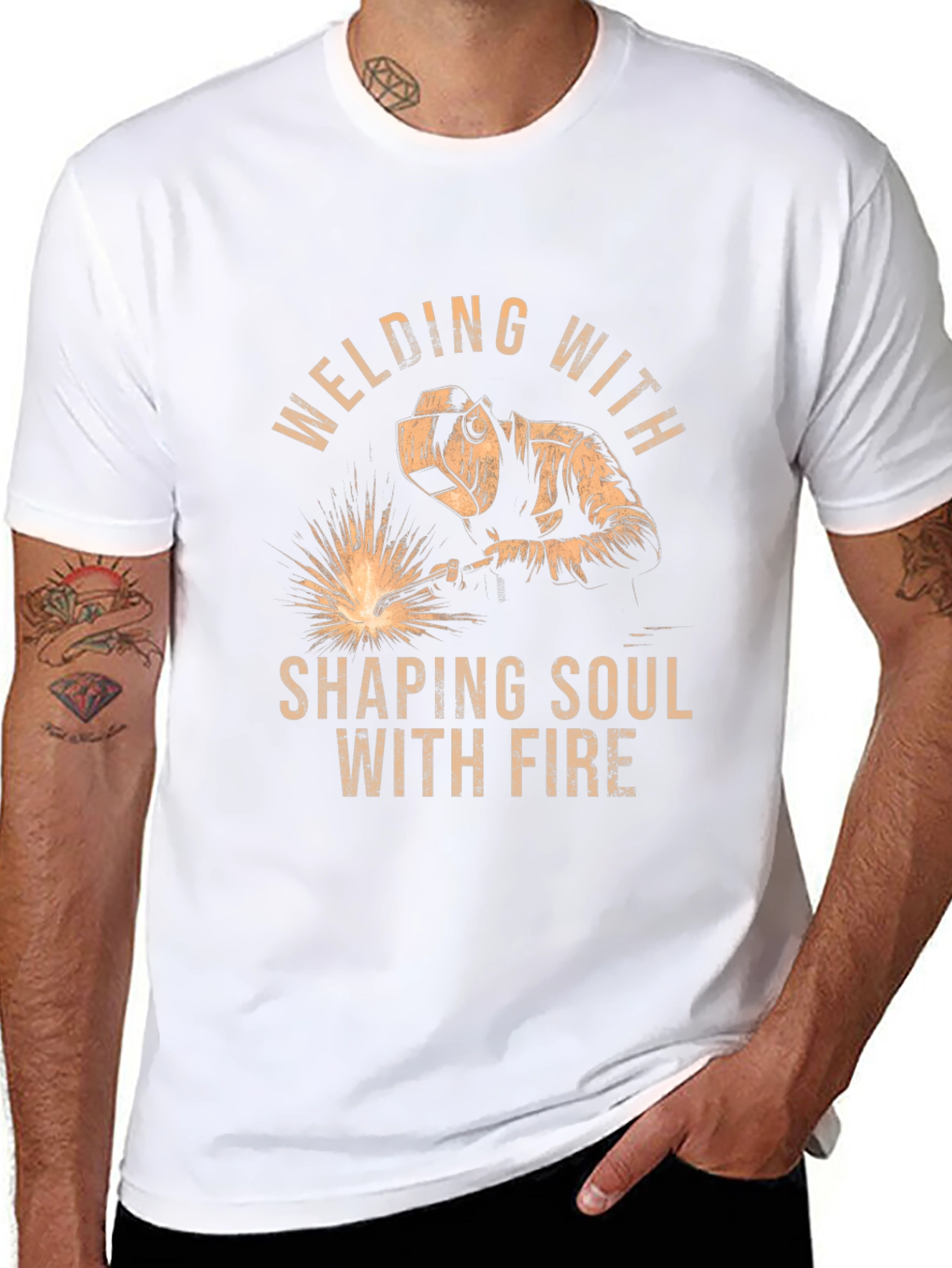 Welding With Fire Black Graphic Tee