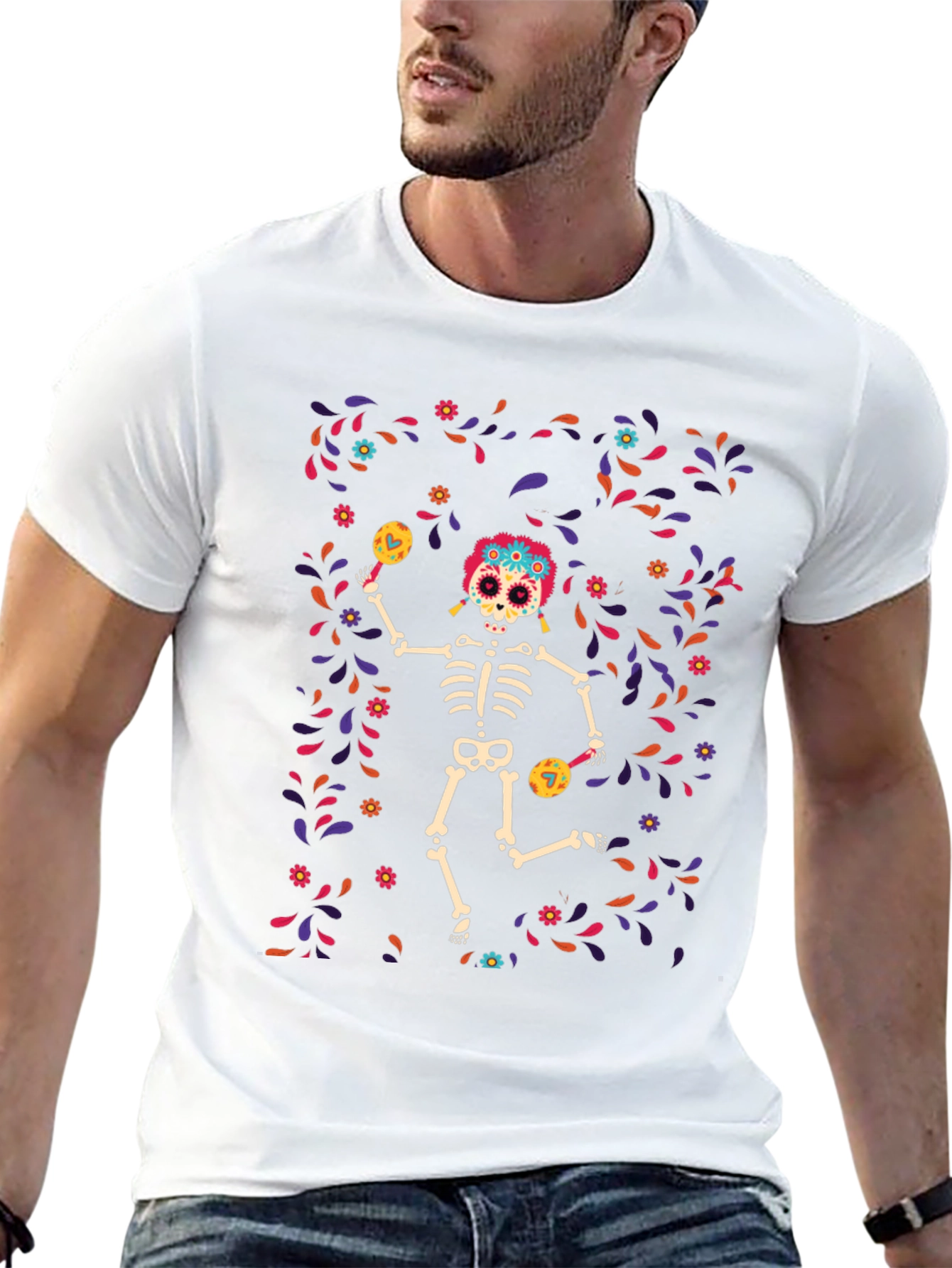 Sugar Skull Skeleton T-Shirt