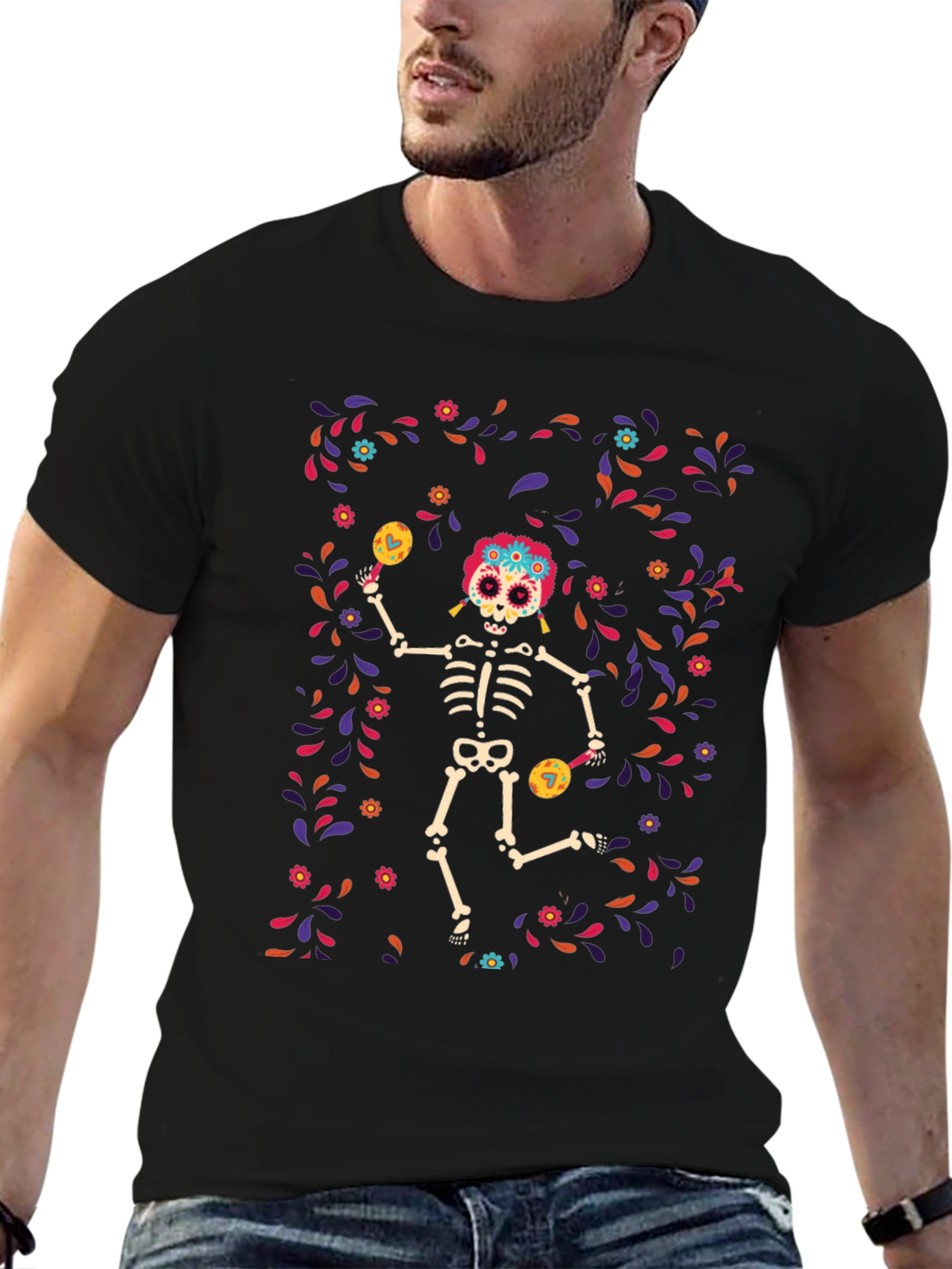 Sugar Skull Skeleton T-Shirt