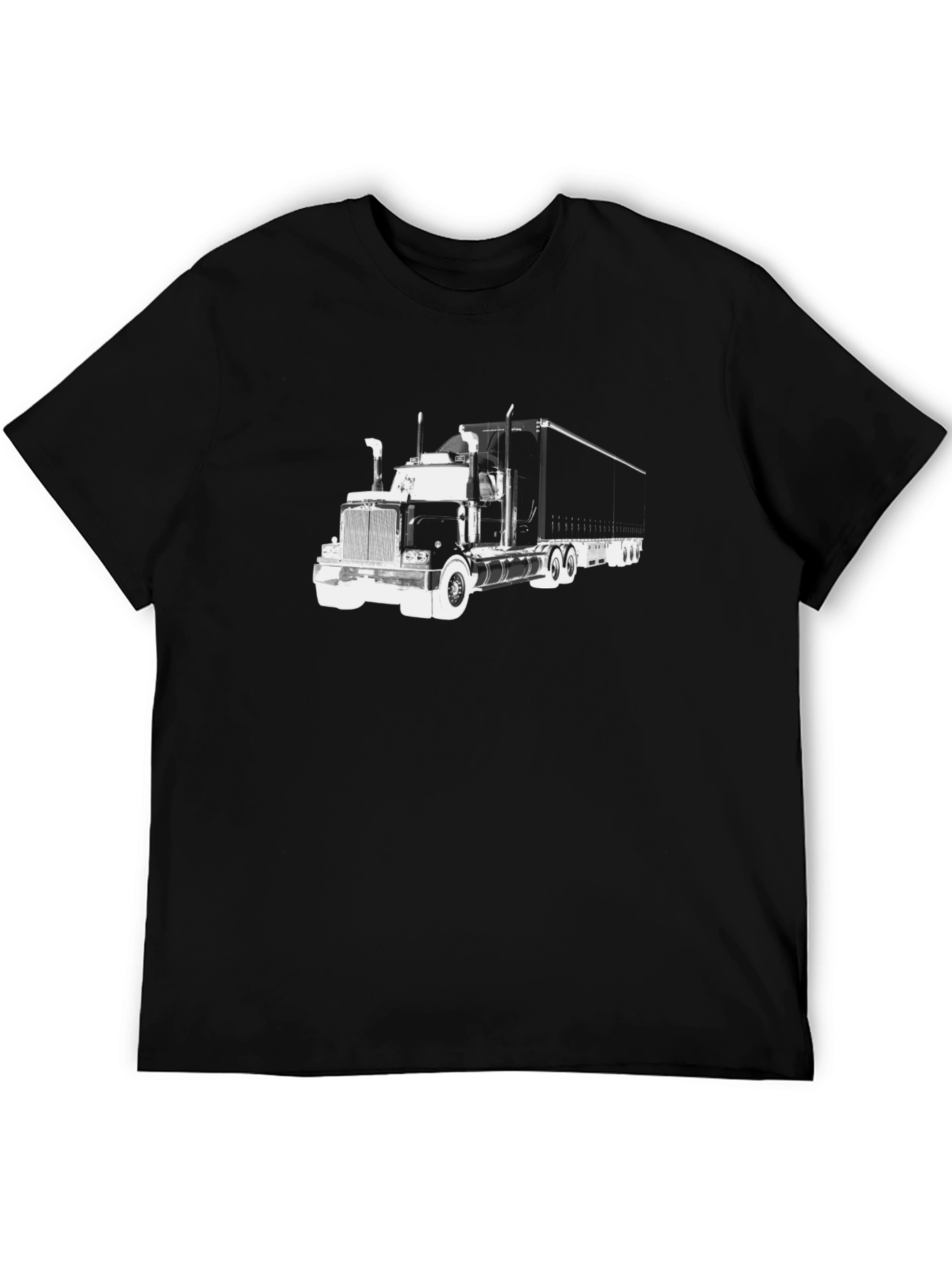 Truck Graphic Tee - Black Cotton Blend