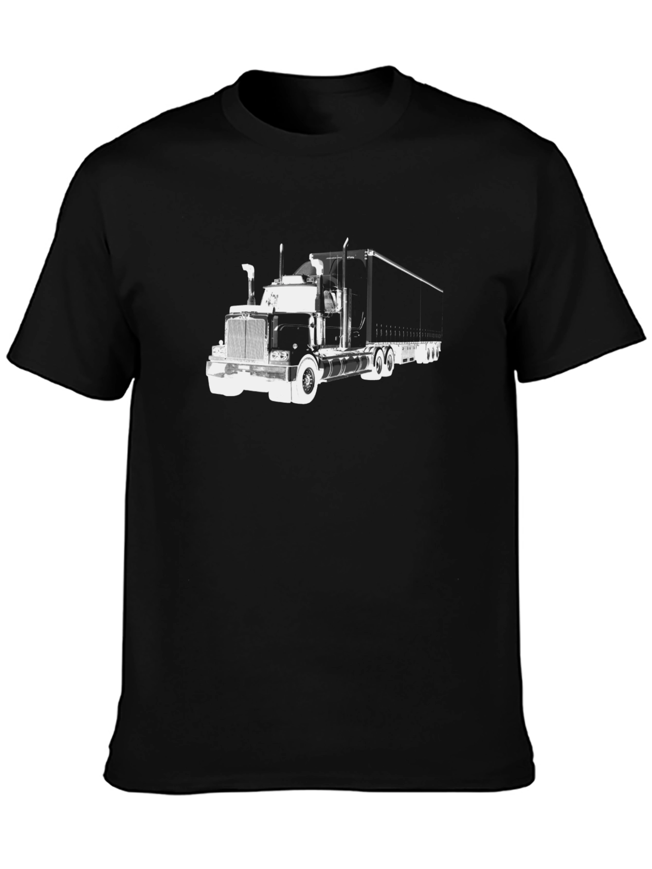 Truck Graphic Tee - Black Cotton Blend