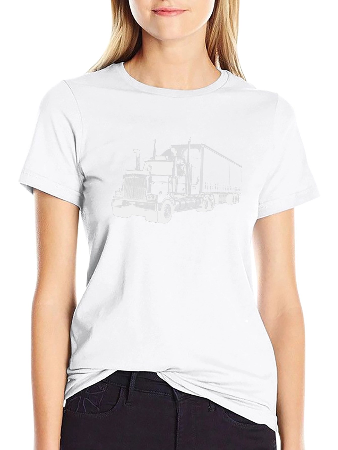 Truck Graphic Tee - Black Cotton Blend