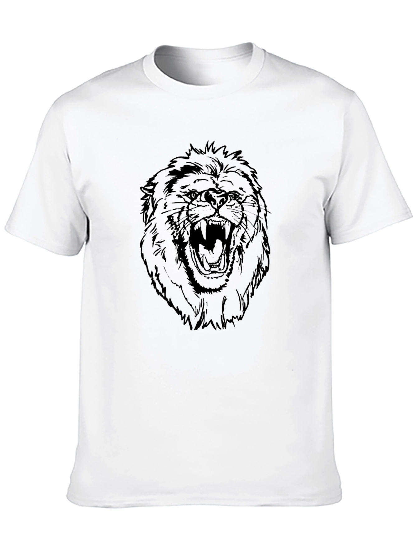 Black Lion Graphic Tee - Mens Casual Shirt