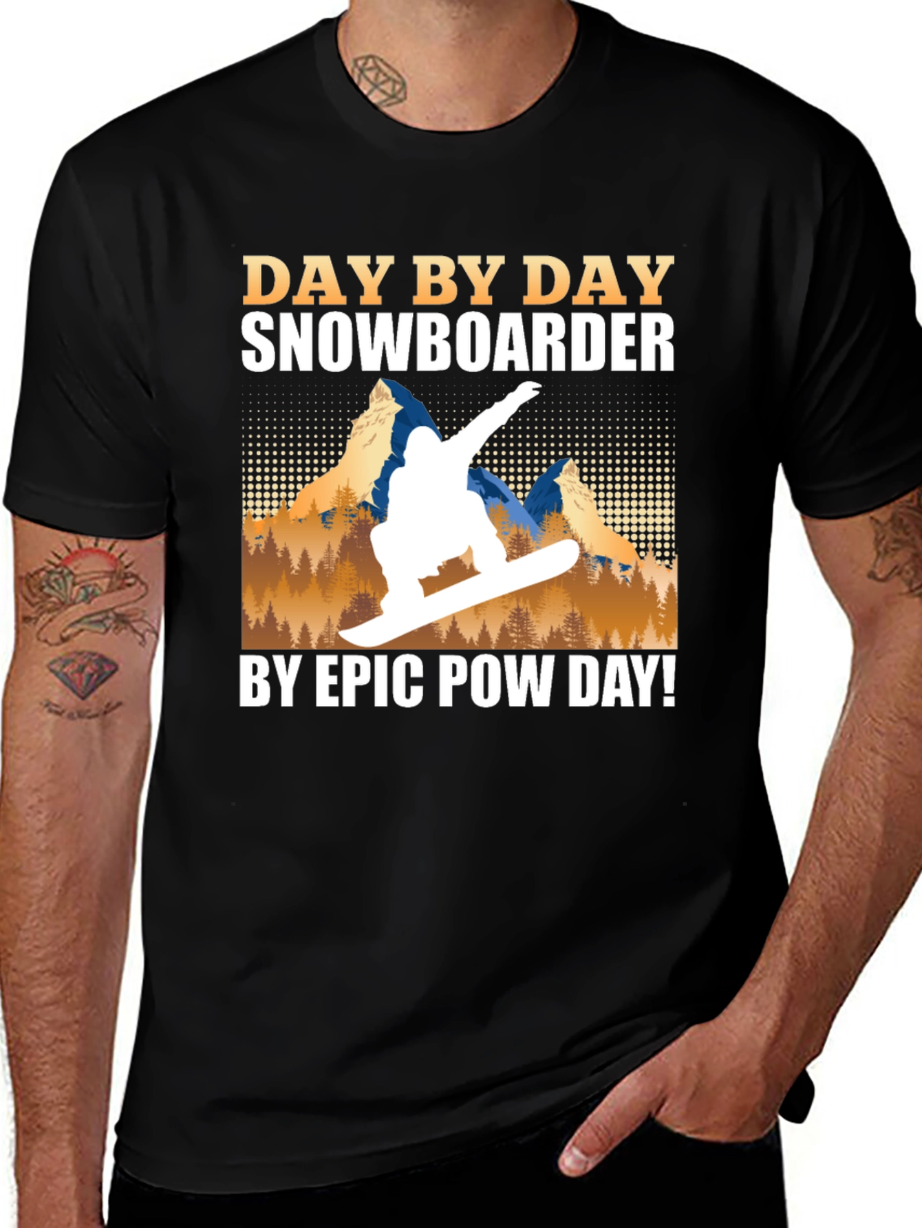 Snowboarder Day by Day Graphic Tee
